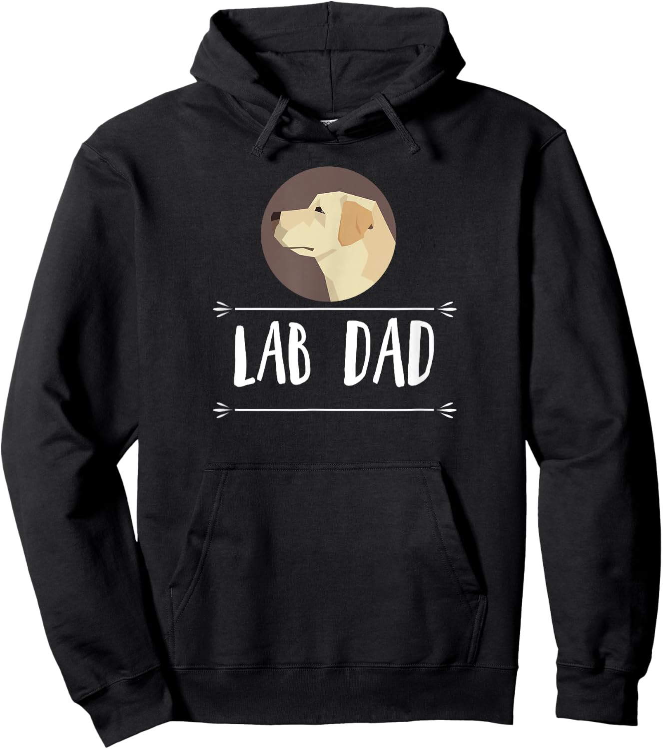 Lab Dad! Yellow Labrador Retriever Dog Gift Men Women Girls Kids Hoodie - Hoodie | Black