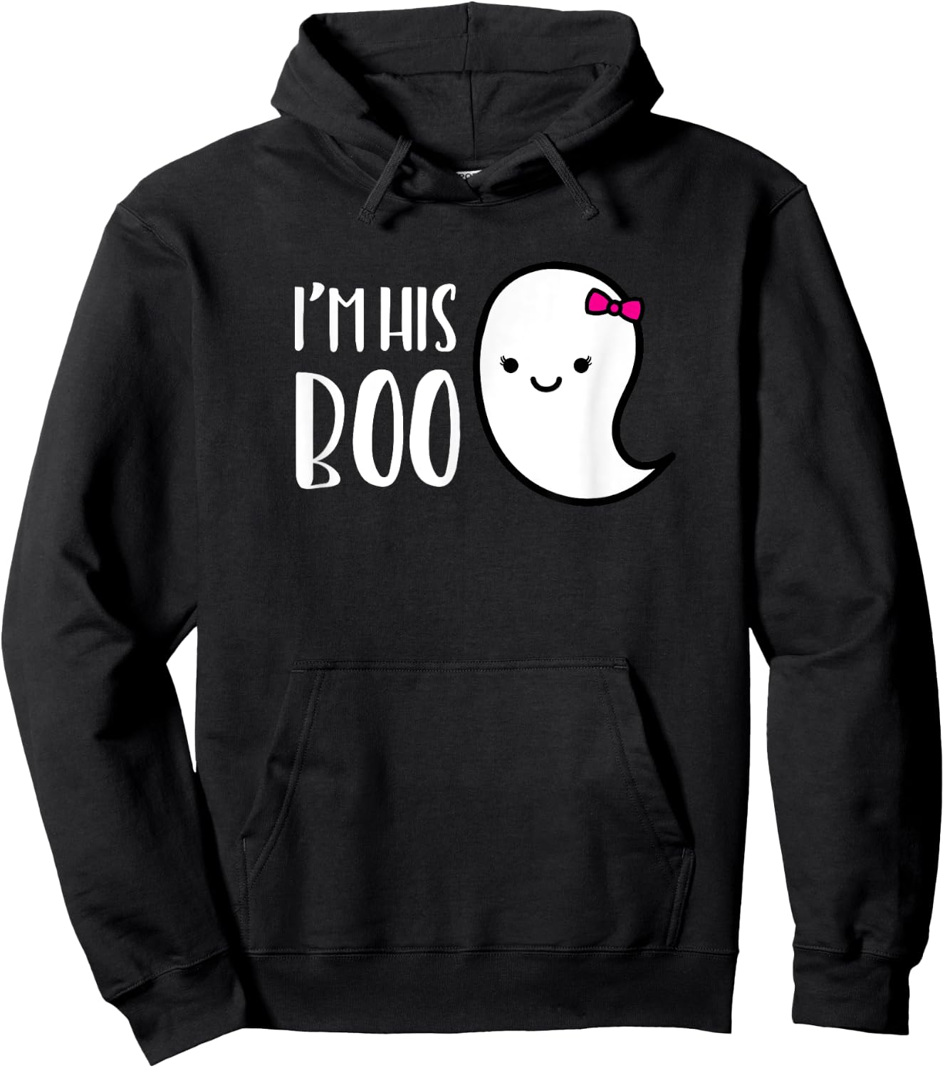 MATCHING SET I'm His or Her Boo Halloween Ghost Couple Shirt Hoodie - Hoodie | Black