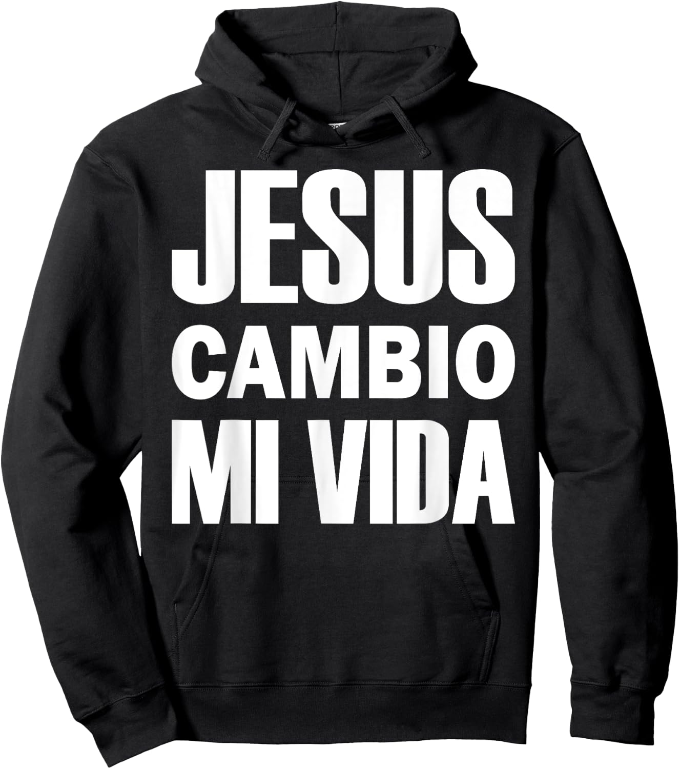 Jesus Cambio Mi Vida Christ in Spanish Christian Hoodie - Hoodie | Black