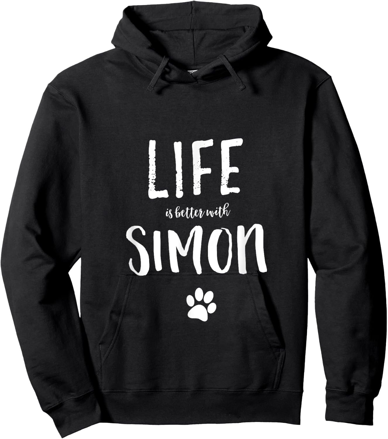 Life ist better with Simon Dog Name Gift Shirt Hoodie - Hoodie | Black