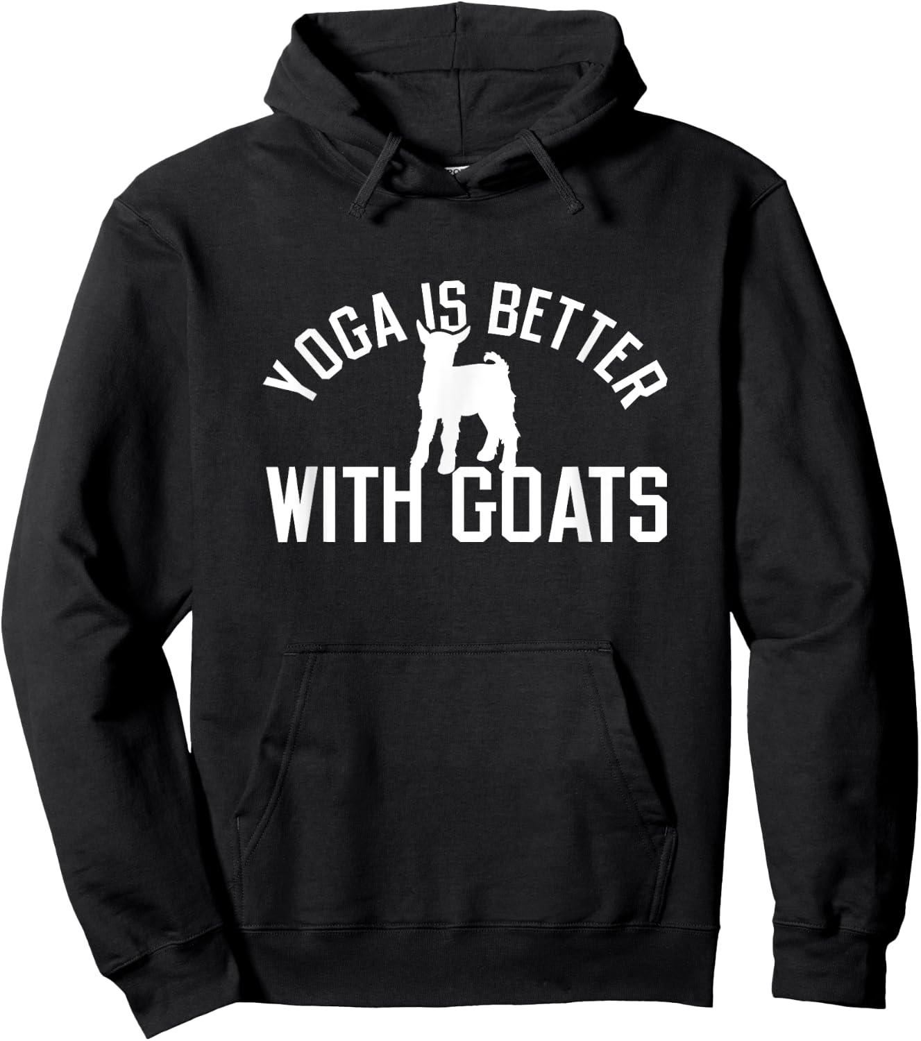 Yoga Is Better With Goats Funny Goat Yoga Hoodie - Hoodie | Black