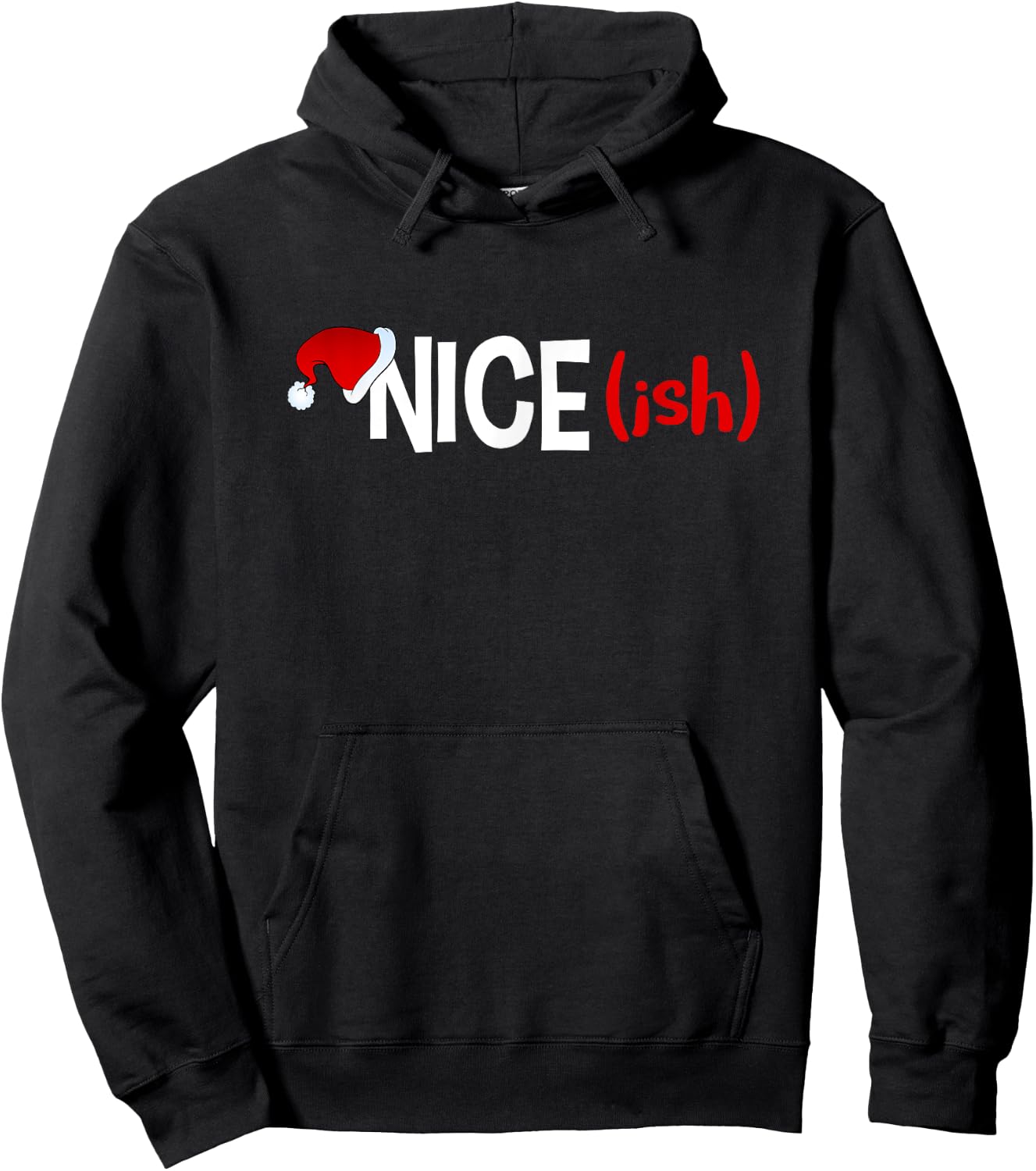 Christmas Angel Gift Shirts Nice (ish) Naughty Funny Christmas Hoodie - Hoodie | Black