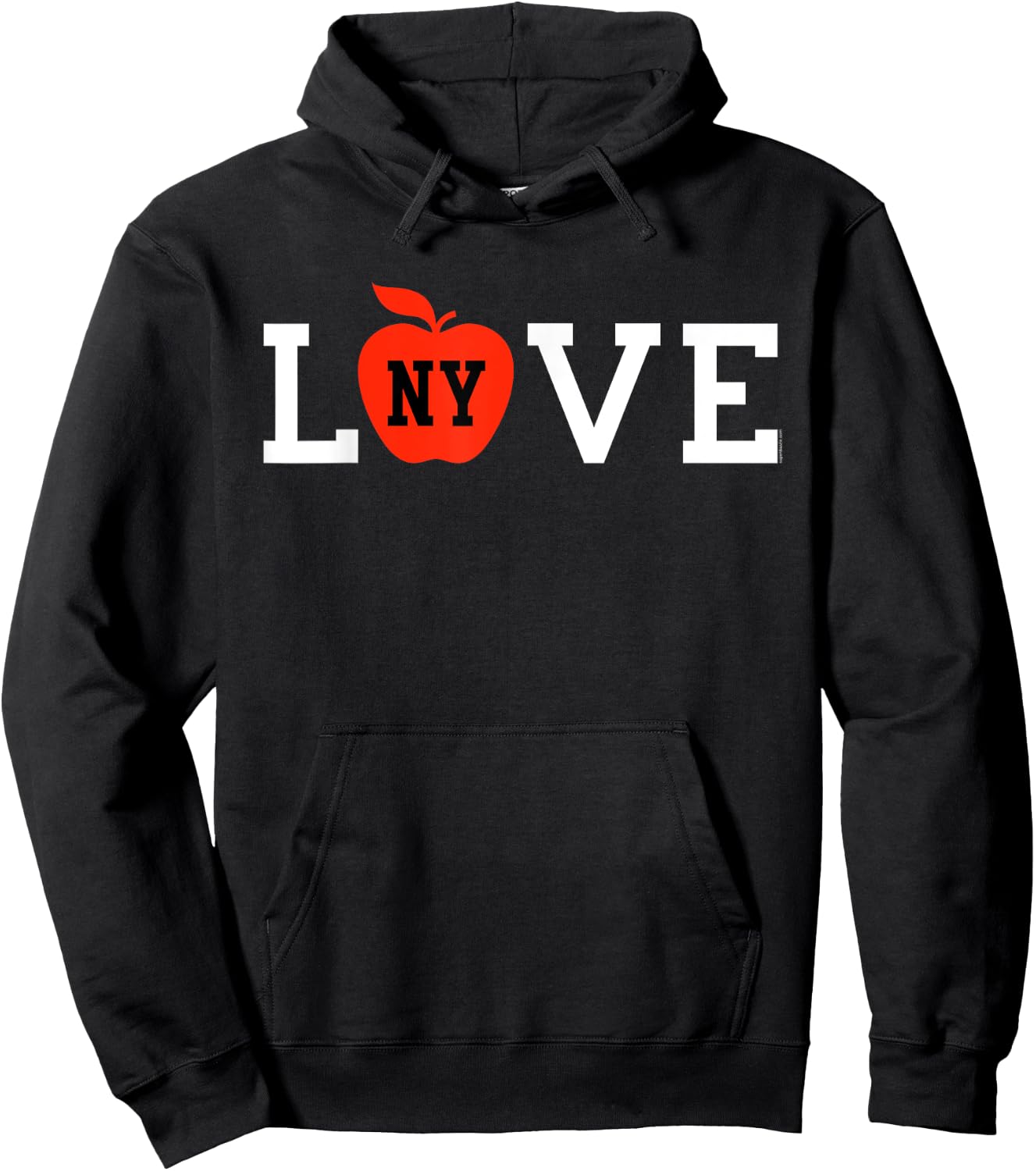 I Love NY Big Apple Heart Cool Casual Cute NYC New York City Hoodie - Hoodie | Black