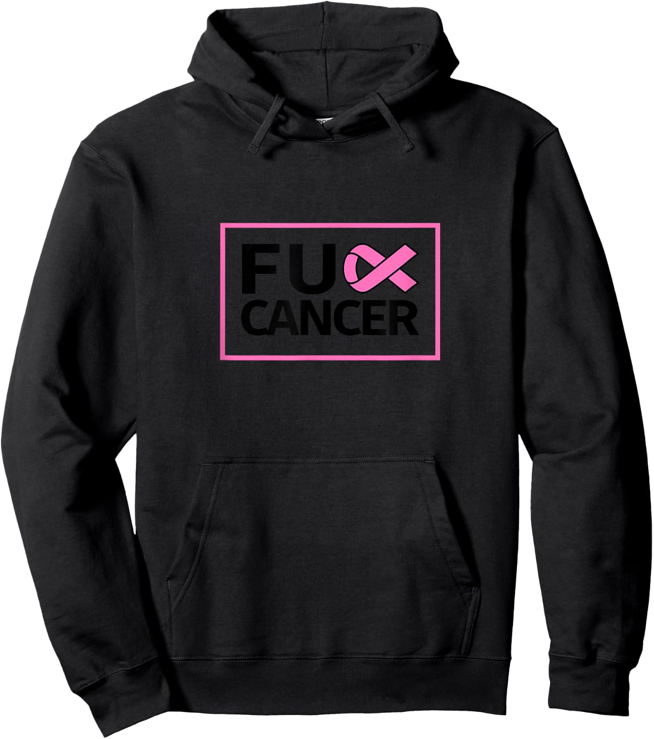 Breast Cancer Awareness Pink Ribbon Shirt - Fuck Cancer Hoodie - Hoodie | Black