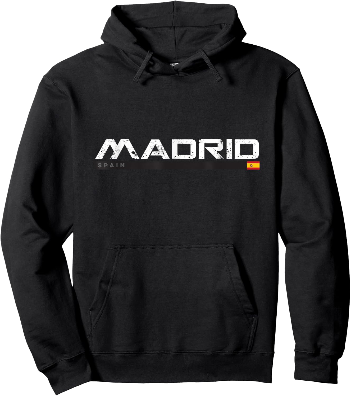 Madrid Spain Vintage Retro Hoodie - Hoodie | Black