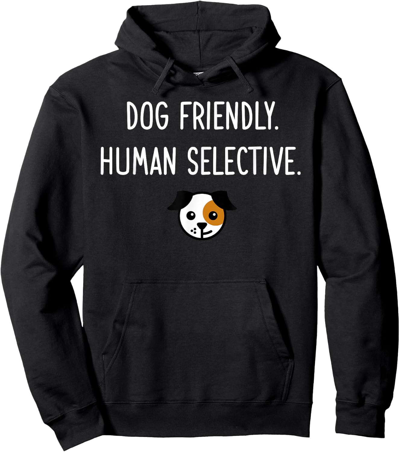 Dog Friendly Human Selective Dog Lover Introvert Gift Hoodie - Hoodie | Black
