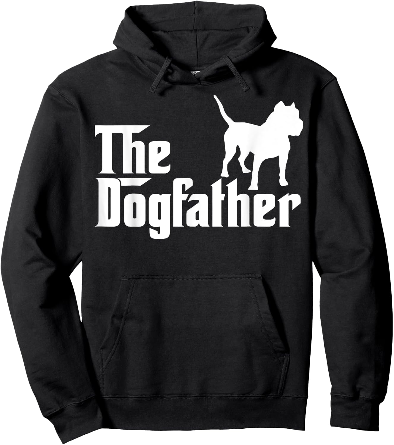 The Dogfather Pit Bull Funny Hoodie - Hoodie | Black