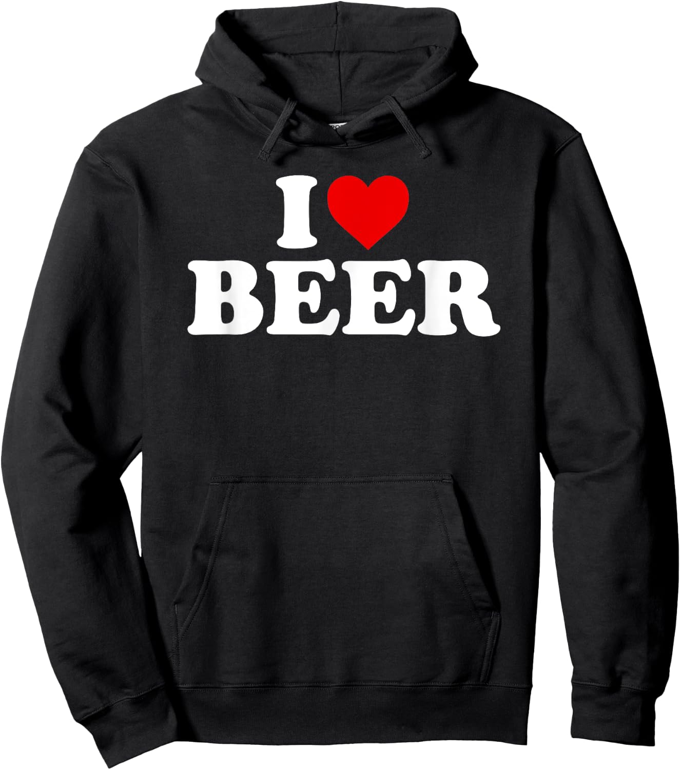 I Love Beer - Heart Hoodie - Hoodie | Black