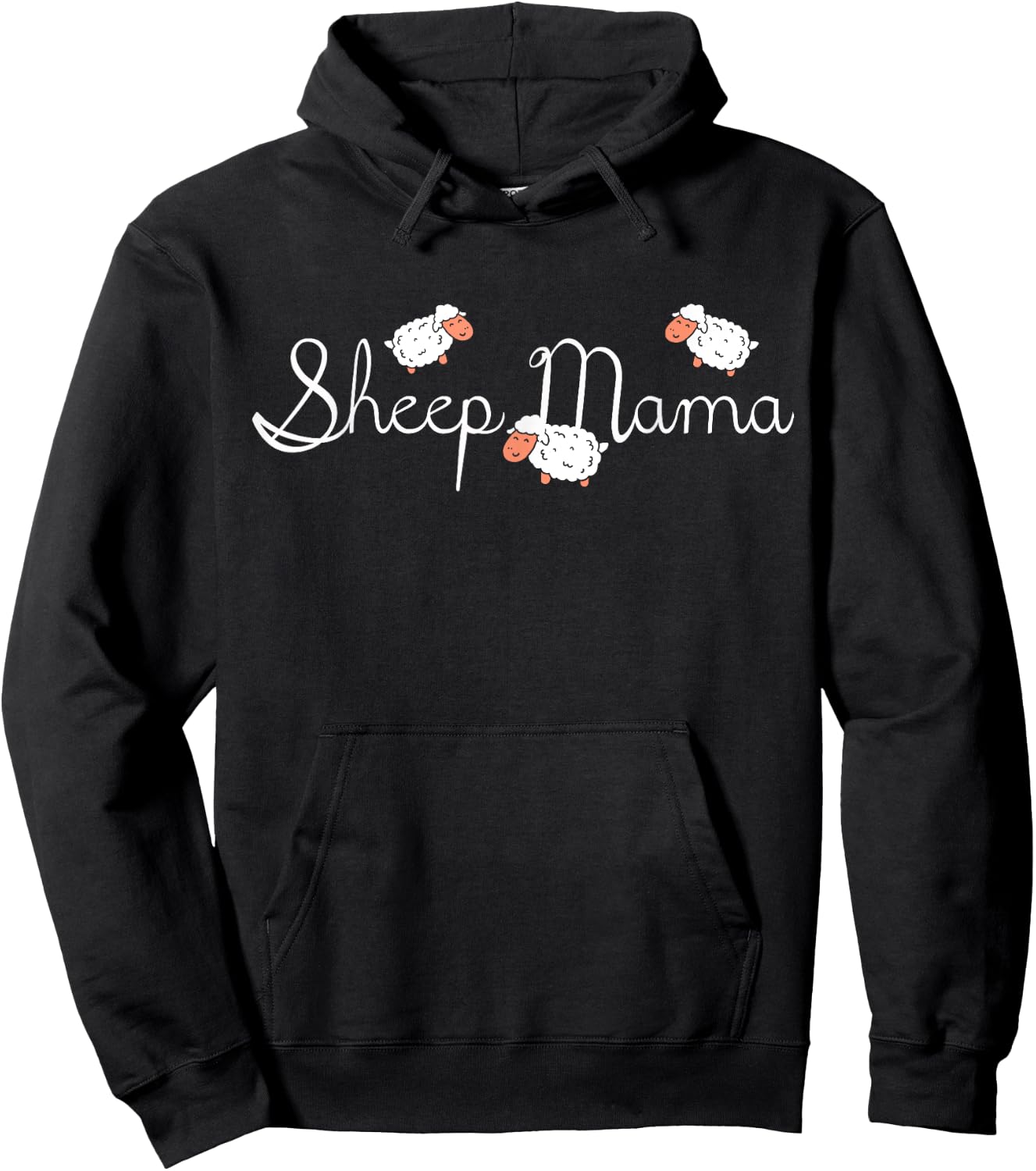 Sheep Mama Animal Mother's Day Gift Hoodie - Hoodie | Black