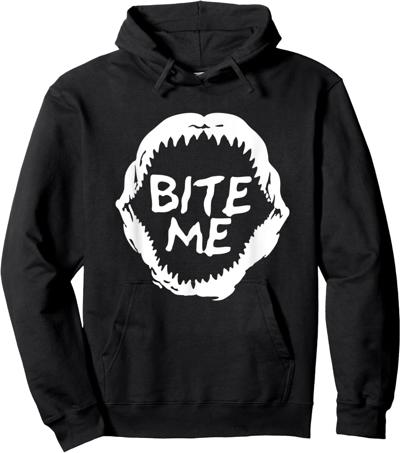 Bite Me Shark Teeth Shirt Hoodie - Hoodie | Black