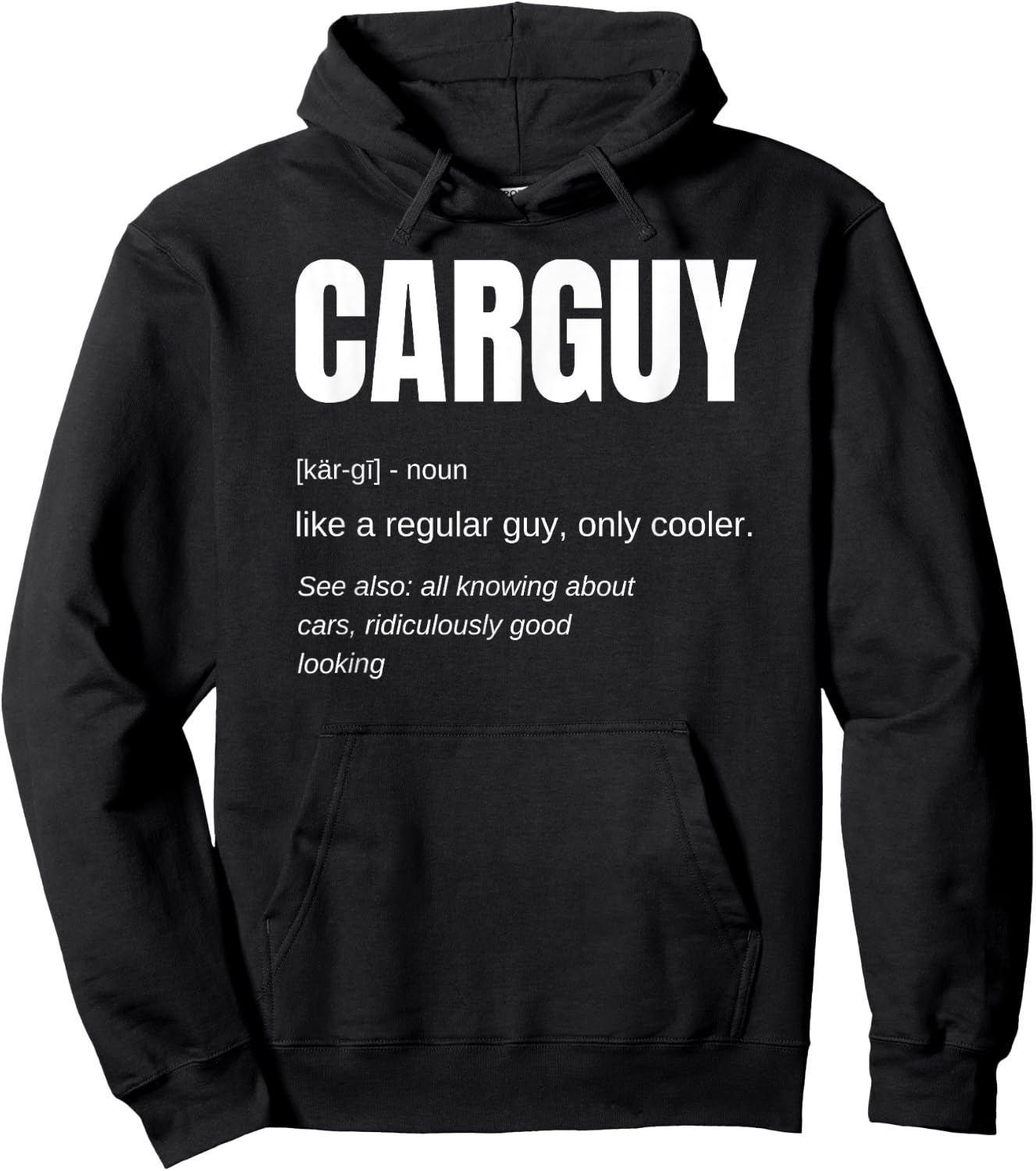 Funny Gift Car Guy Definition Hoodie - Hoodie | Black