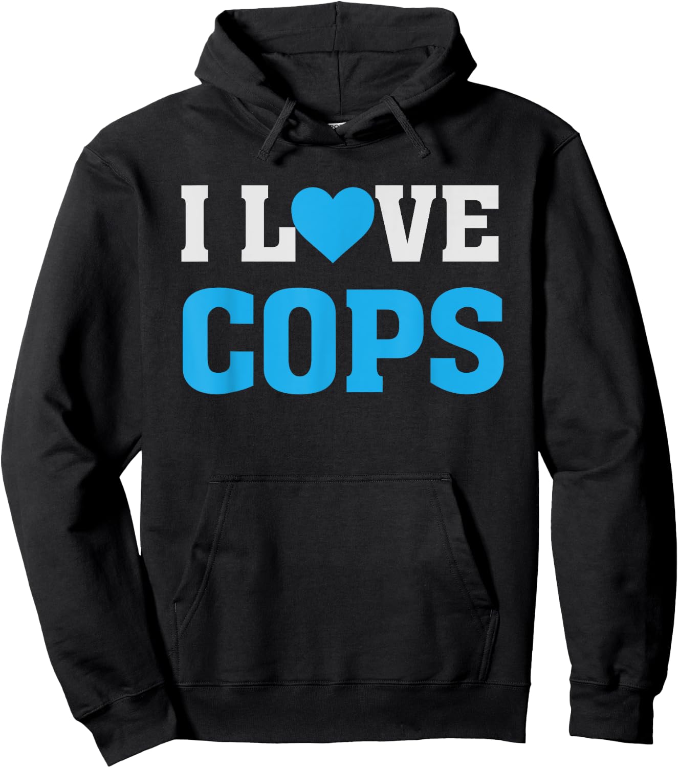 I Heart Love Cops - LEO's Police Officers Hoodie - Hoodie | Black