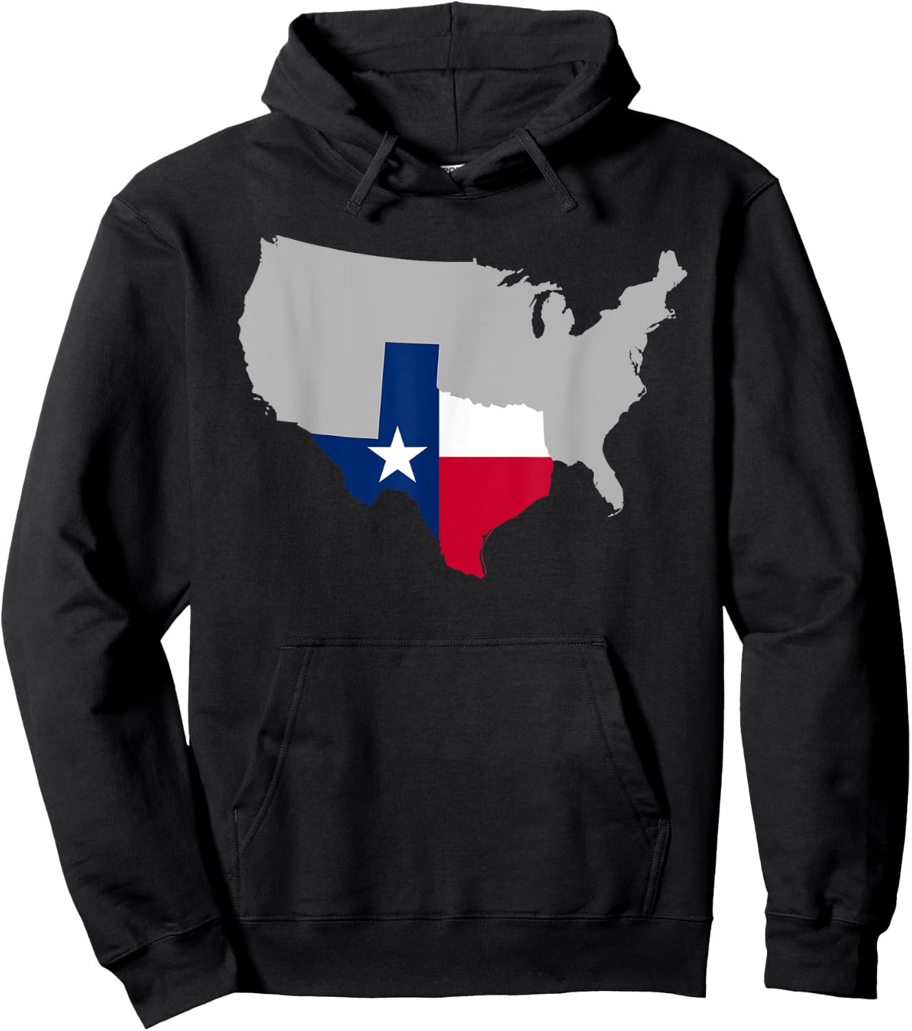 Texas Map Hoodie - Hoodie | Black