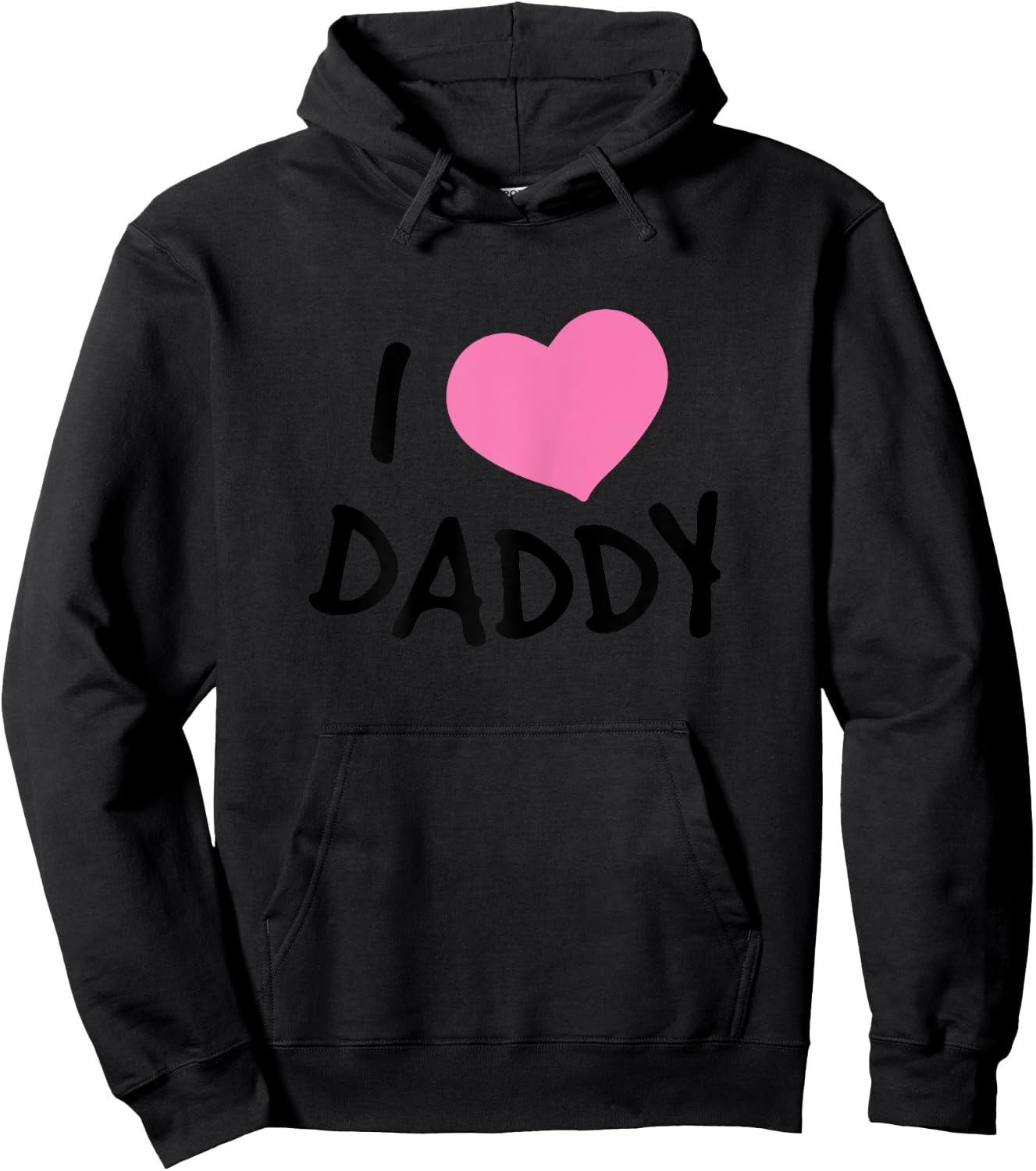 I Love (heart) Daddy - Women's Sleep Shirt Hoodie - Hoodie | Black