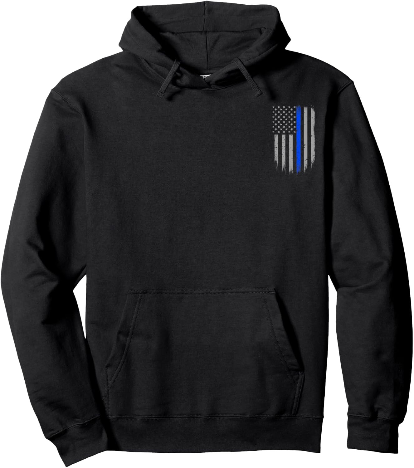 We Got Your Six Thin Blue Line American Flag Hoodie - Hoodie | Black