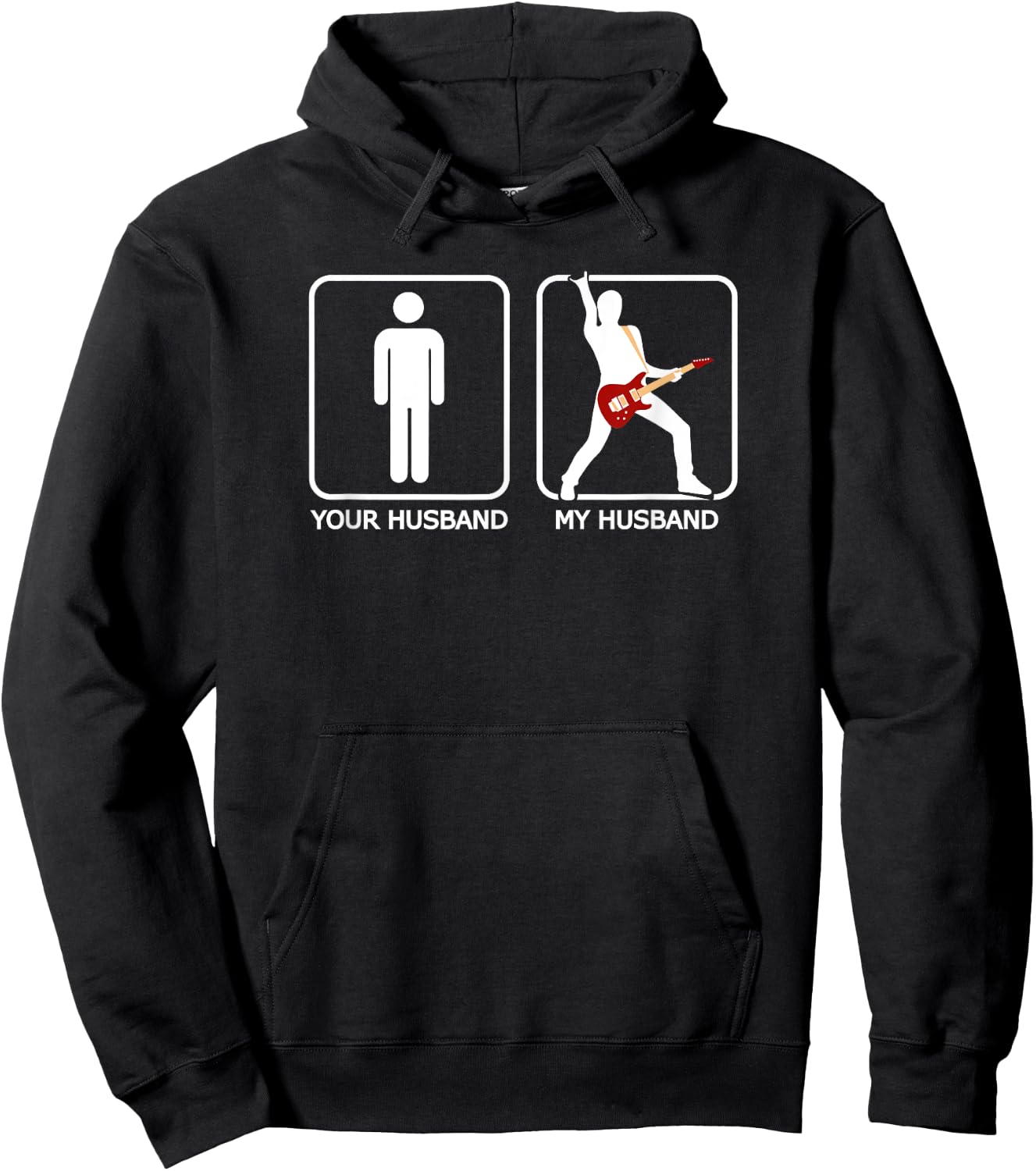 Your Husband, My Husband - Funny Guitar Shirt Hoodie - Hoodie | Black