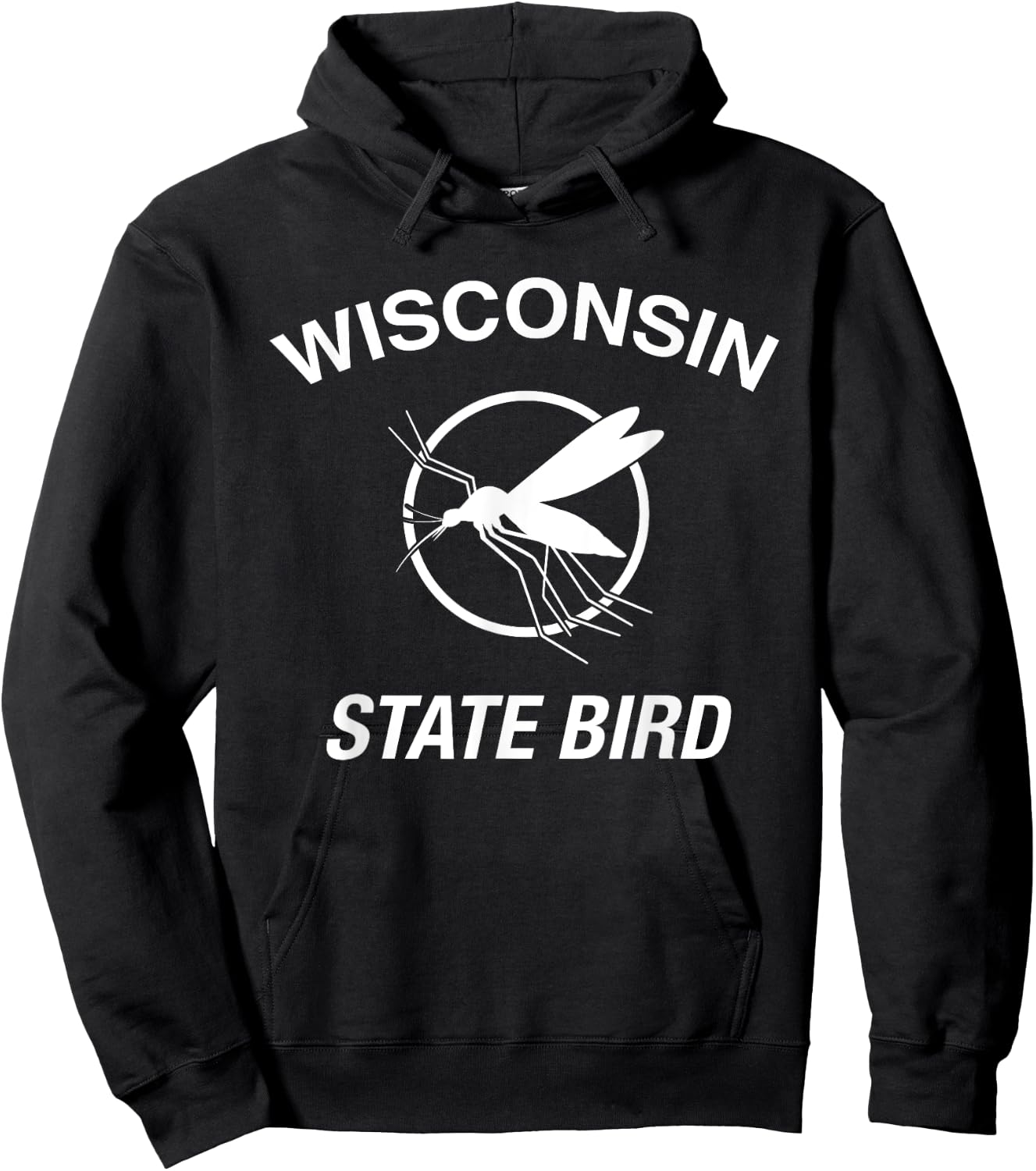 Funny Wisconsin State Bird Mosquito Hoodie - Hoodie | Black