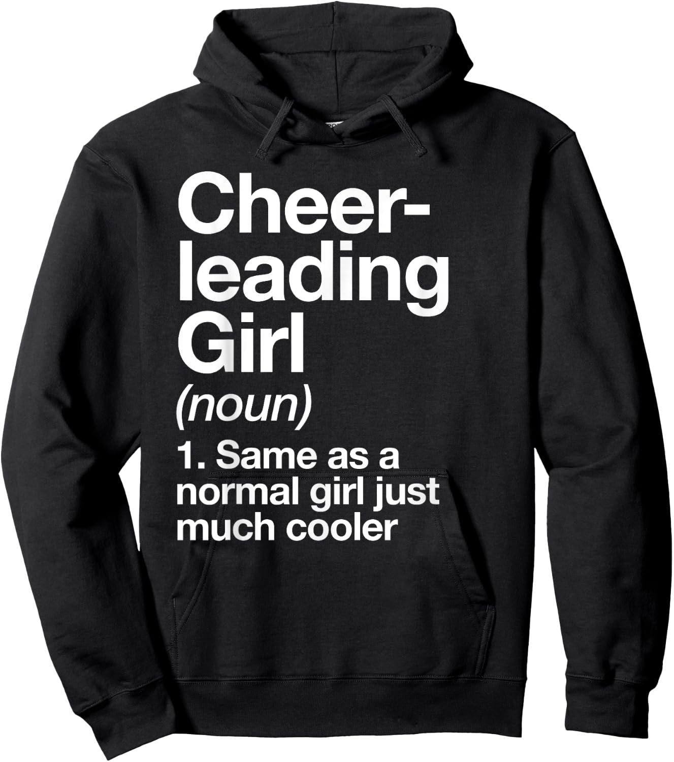 Cheerleading Girl Definition Funny & Sassy Sports Hoodie - Hoodie | Black