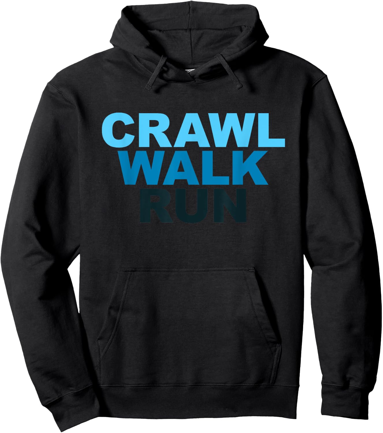 Crawl Walk Run Sports Marathon Runners Hoodie - Hoodie | Black