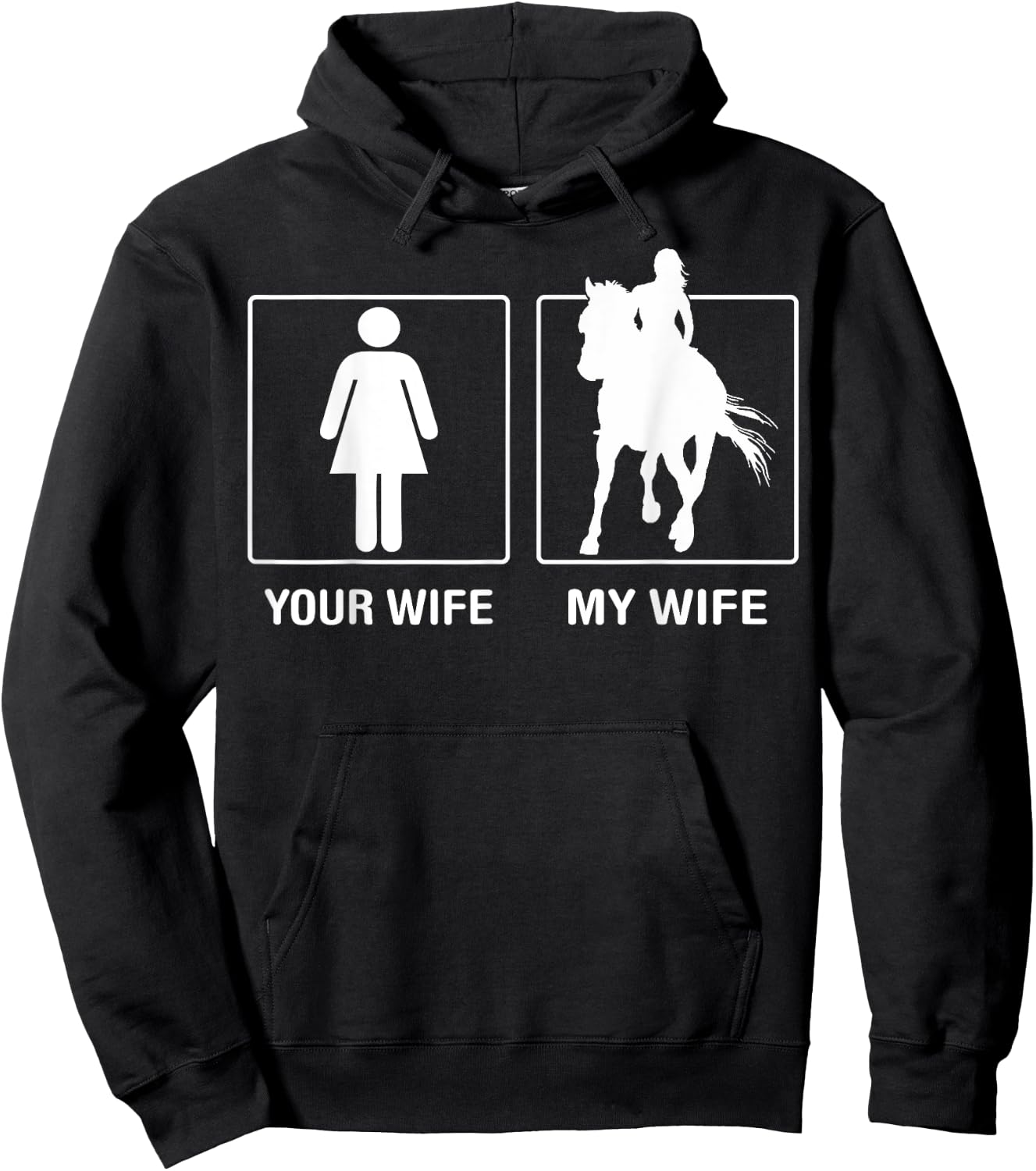 Your Wife My Wife Horse Riding Outdoor Proud Hoodie - Hoodie | Black