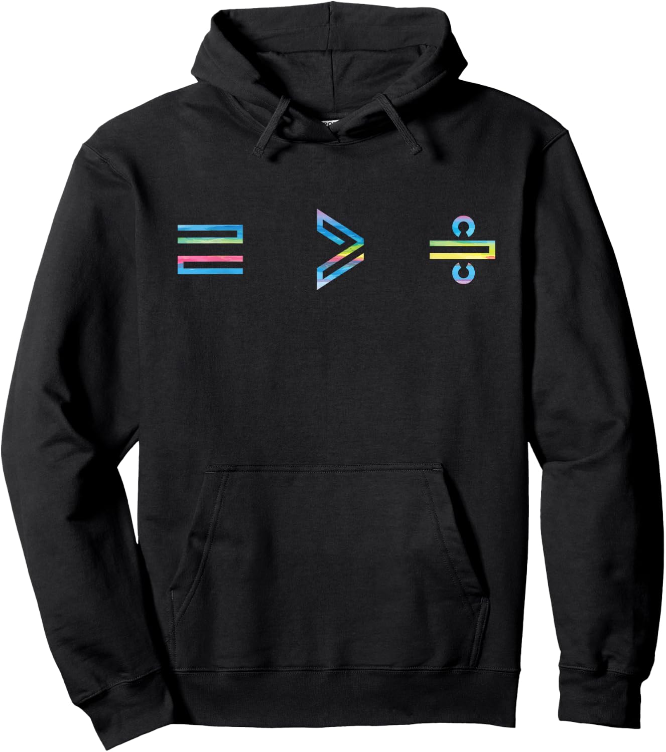Equality is Greater Than Division Math Symbol Social Justice Hoodie - Hoodie | Black