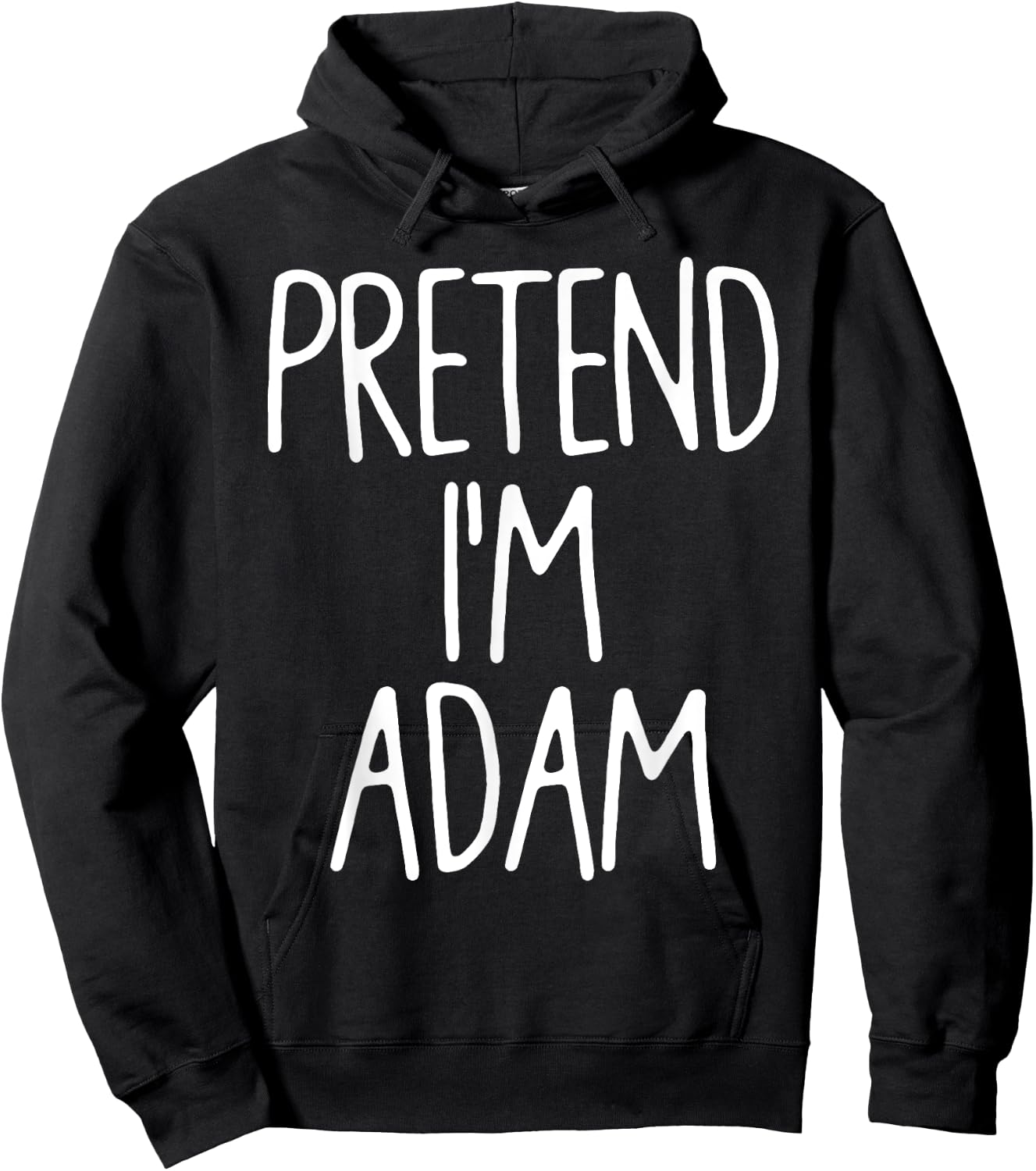 Pretend I'm Adam Matching Lazy Easy Halloween Costume Hoodie - Hoodie | Black