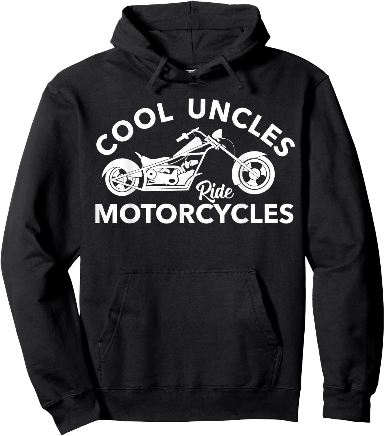 Cool Uncles Ride Motorcycles Funny Uncle Rider Biker Gift Hoodie - Hoodie | Black
