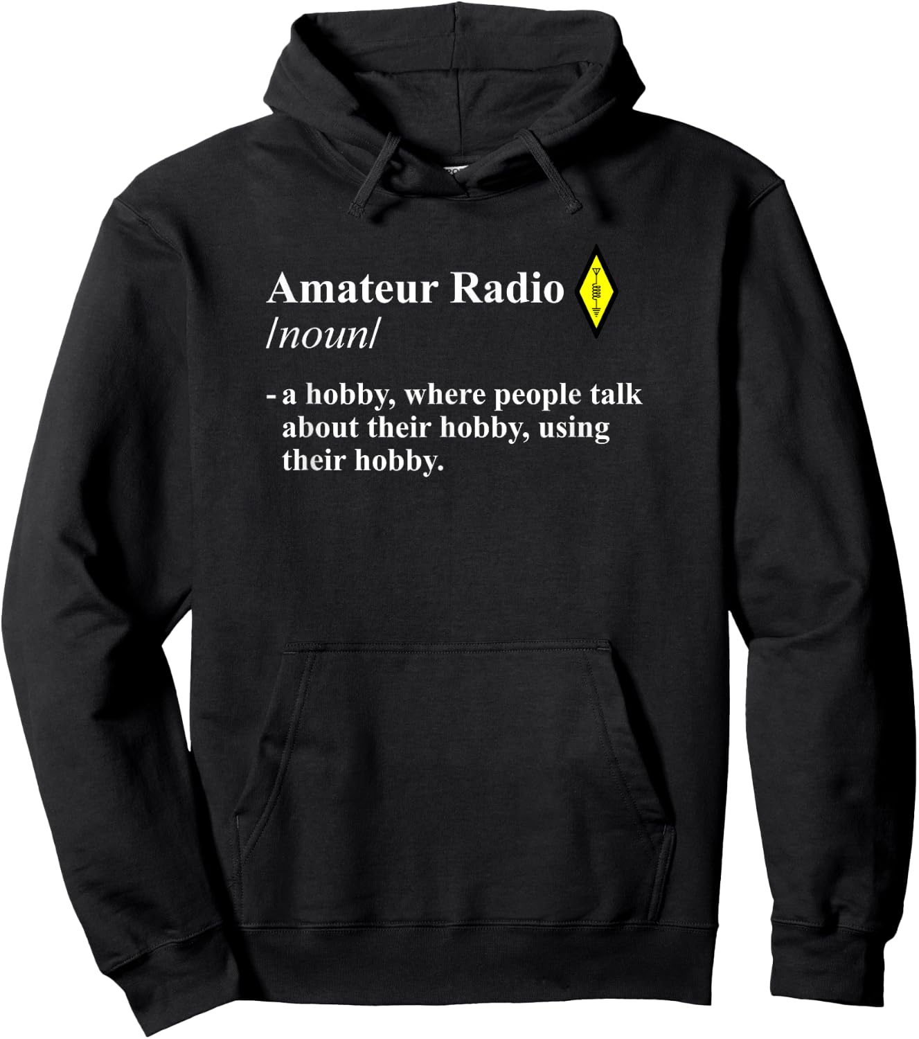 Funny Amateur Radio Hobby T Shirt for HAM Operators Hoodie - Hoodie | Black