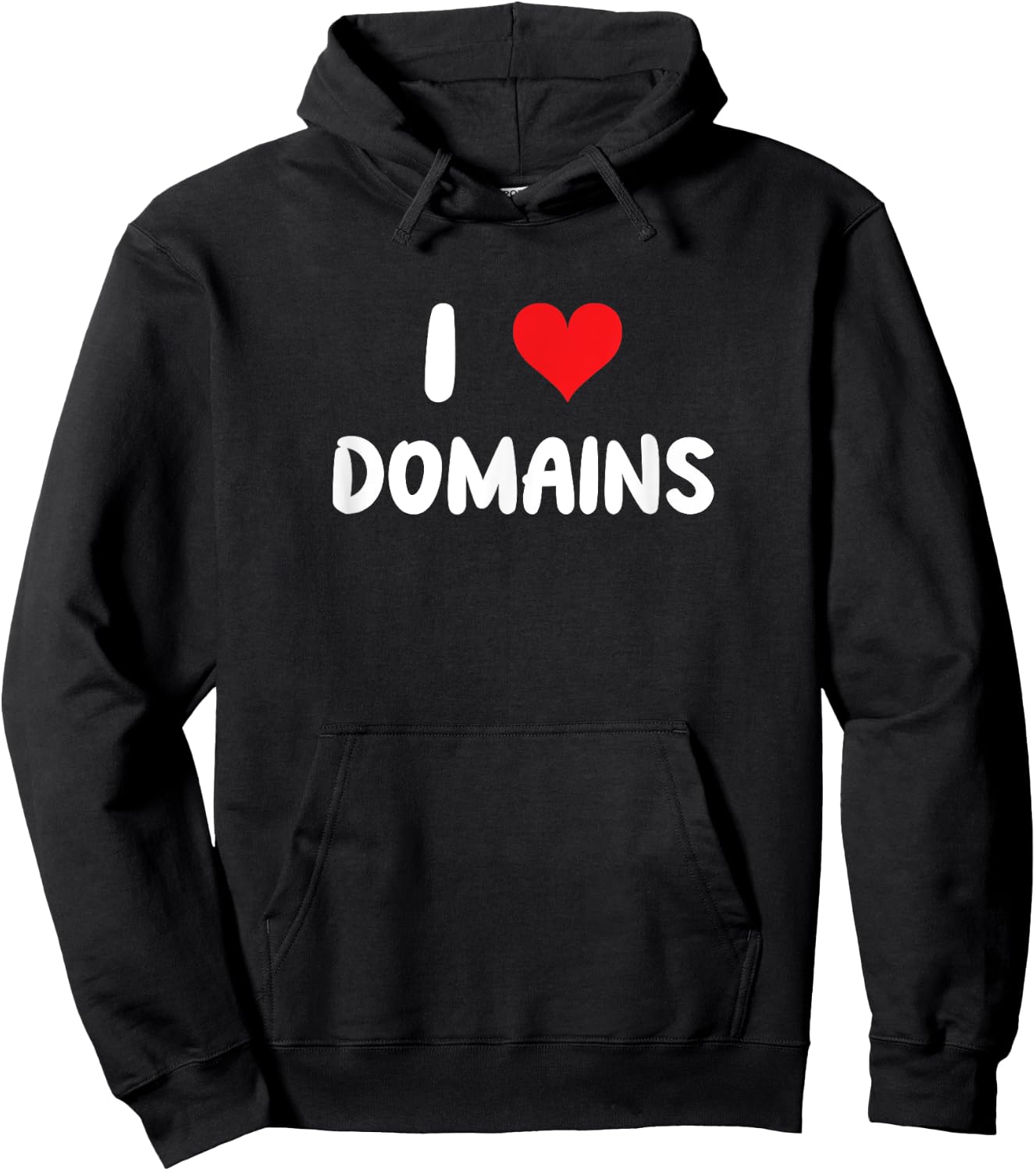 I Love Domains - Heart - Websites Hosting Internet Hoodie - Hoodie | Black