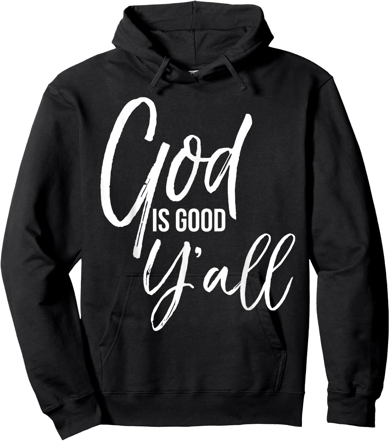 Cute Southern Christian Quote God is Good Y'all Hoodie - Hoodie | Black