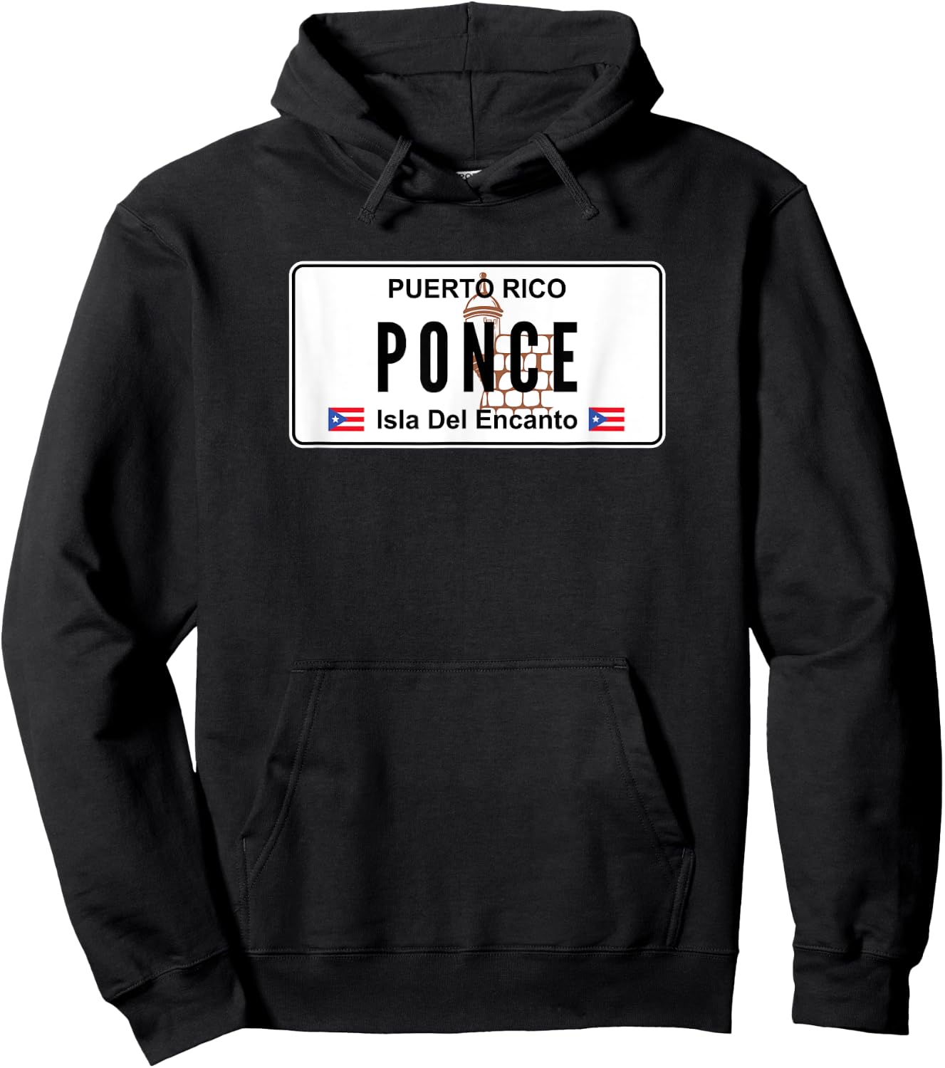 Ponce - Puerto Rico Puerto Rican Pride Boricua Plate Hoodie - Hoodie | Black