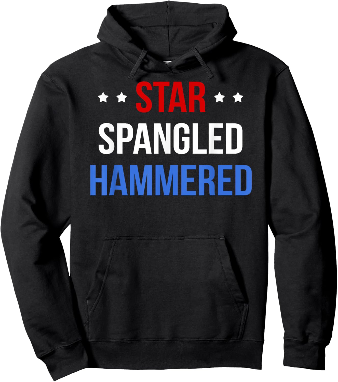 Funny 4th of July Star Spangled Hammered Shirt Women Men Hoodie - Hoodie | Black