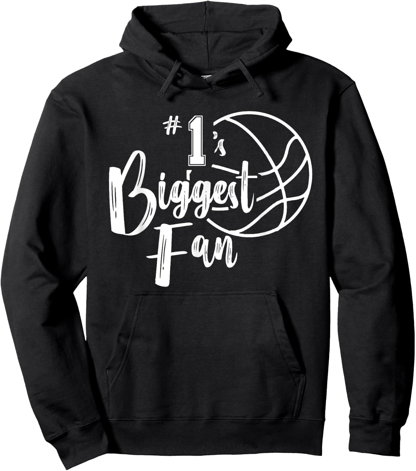 Number 1's Biggest Fan Shirt Basketball Player Mom Dad Hoodie - Hoodie | Black