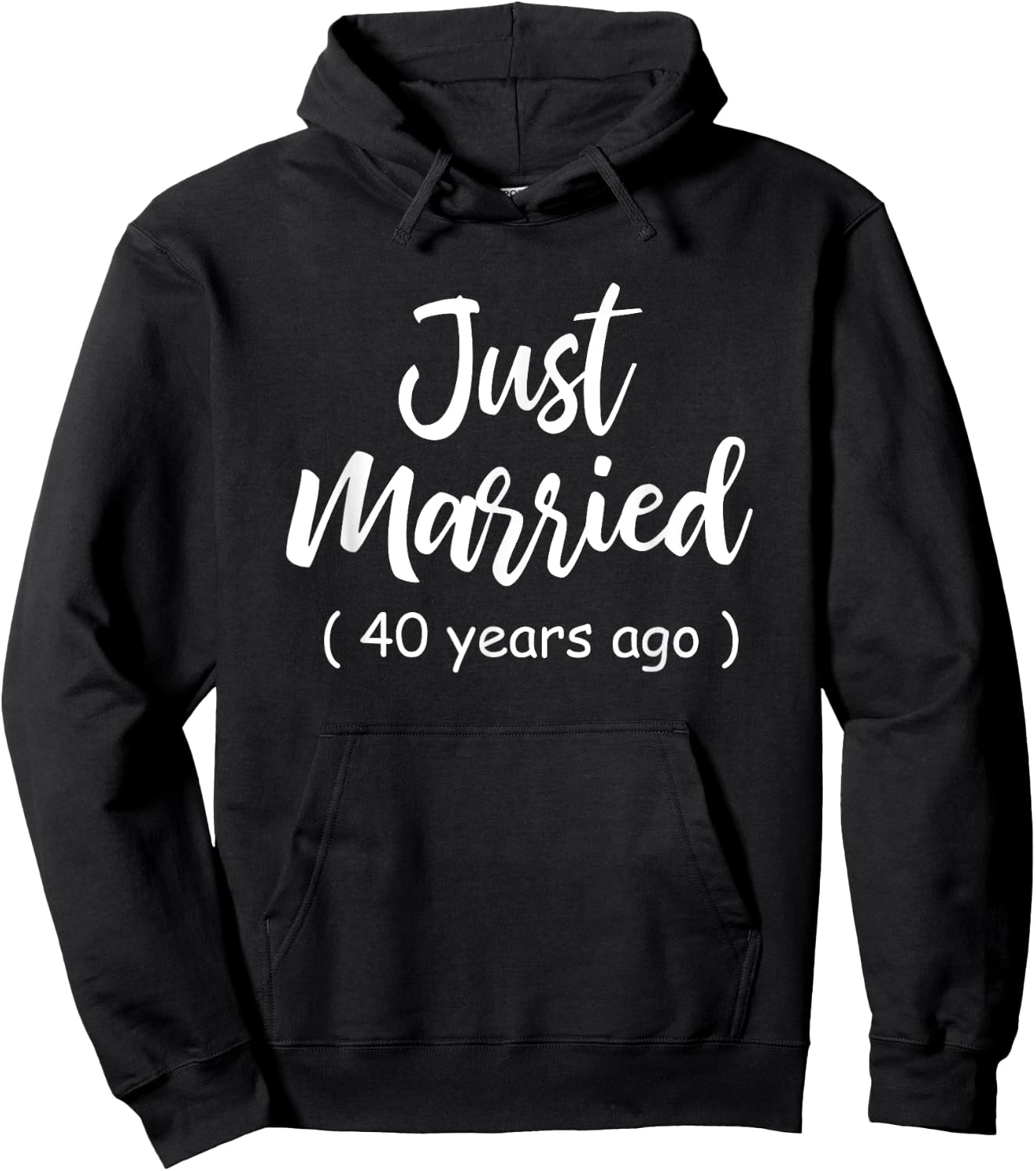 40th Wedding Anniversary Just Married 40 Years Ago Shirt Hoodie - Hoodie | Black