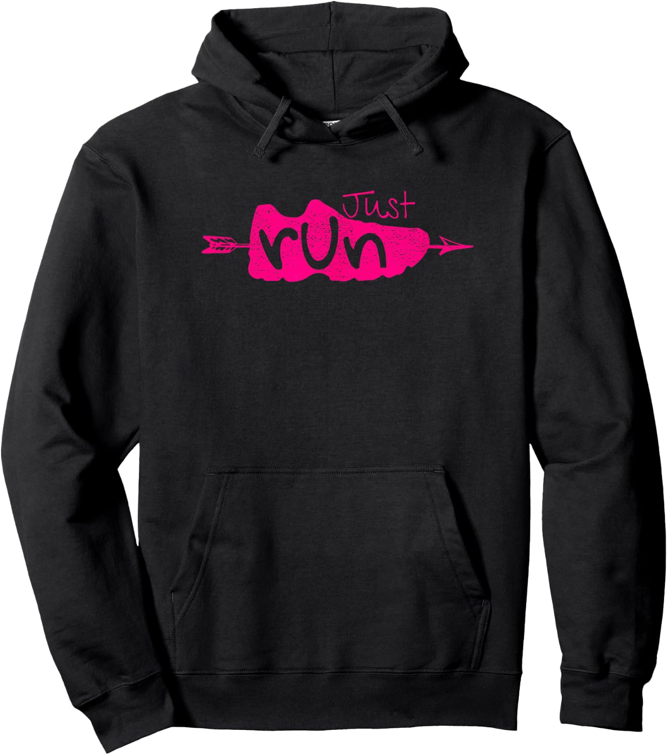 Girls XC Runner Cross Country CC Just Run Distance Running Hoodie - Hoodie | Black