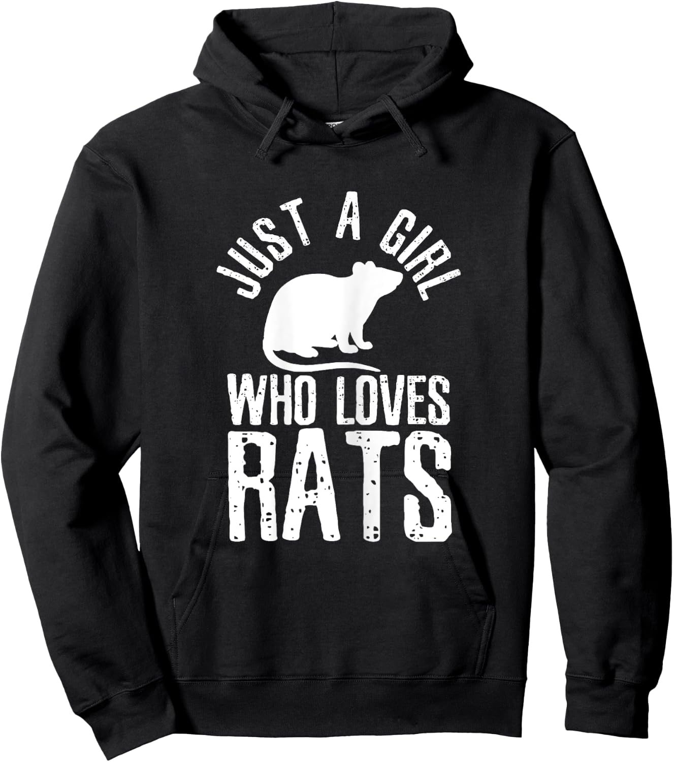 Just A Girl Who Loves Rats Funny Cute Pet Animal Gift Hoodie - Hoodie | Black