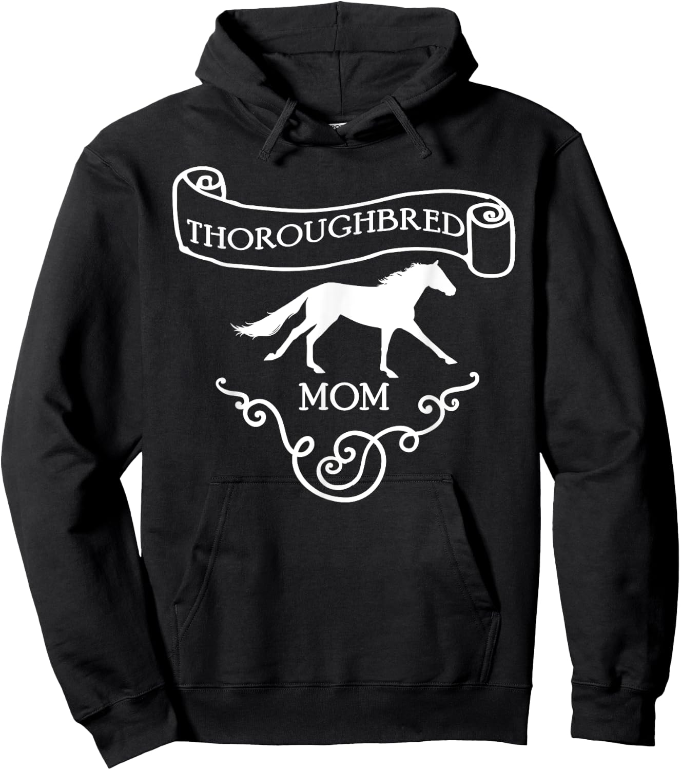 Thoroughbred Horse Shirt OTTB Mom Equestrian Riding Gift Hoodie - Hoodie | Black