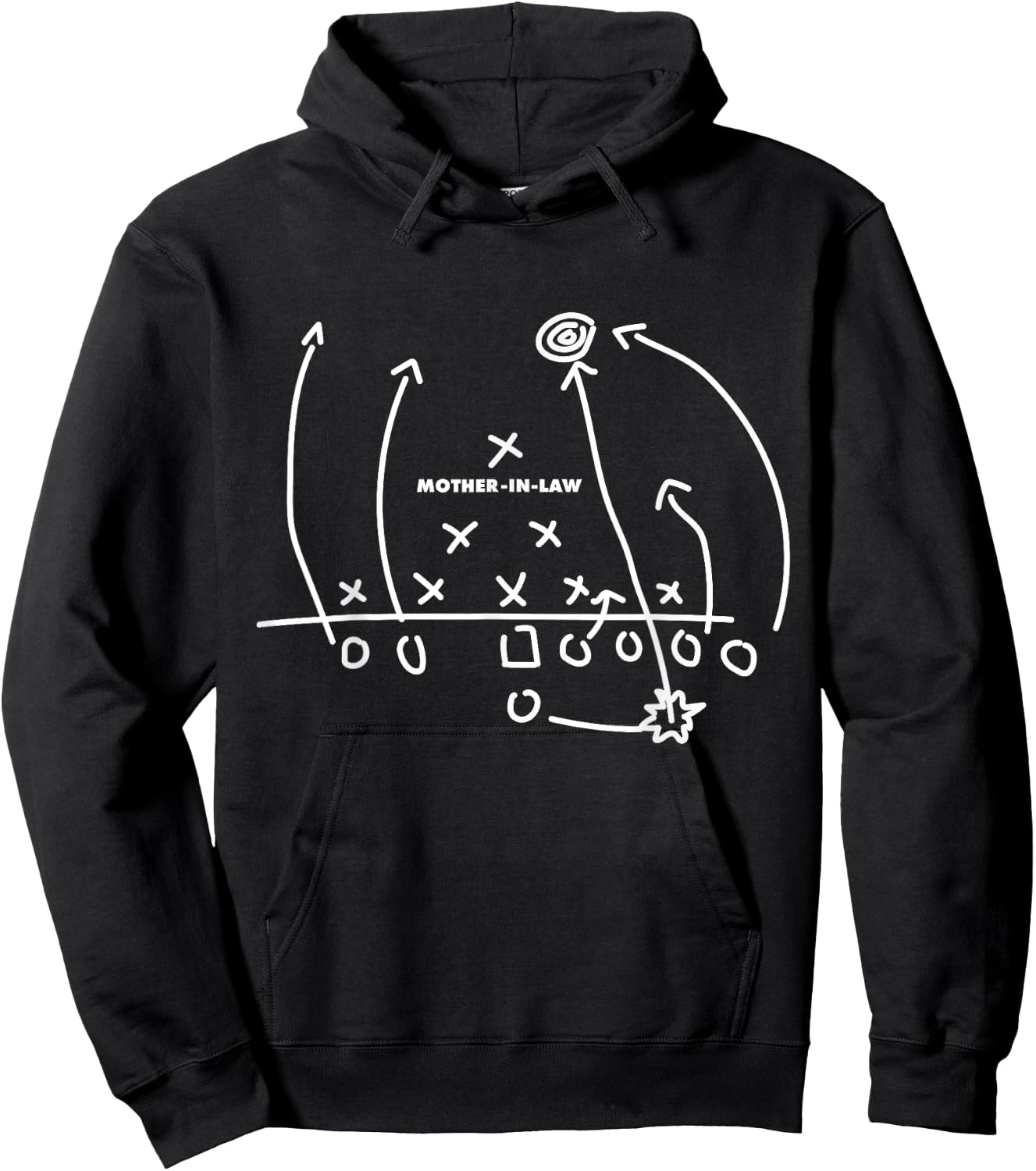 Funny Football Plays Against Mother in Law American Sports Hoodie - Hoodie | Black