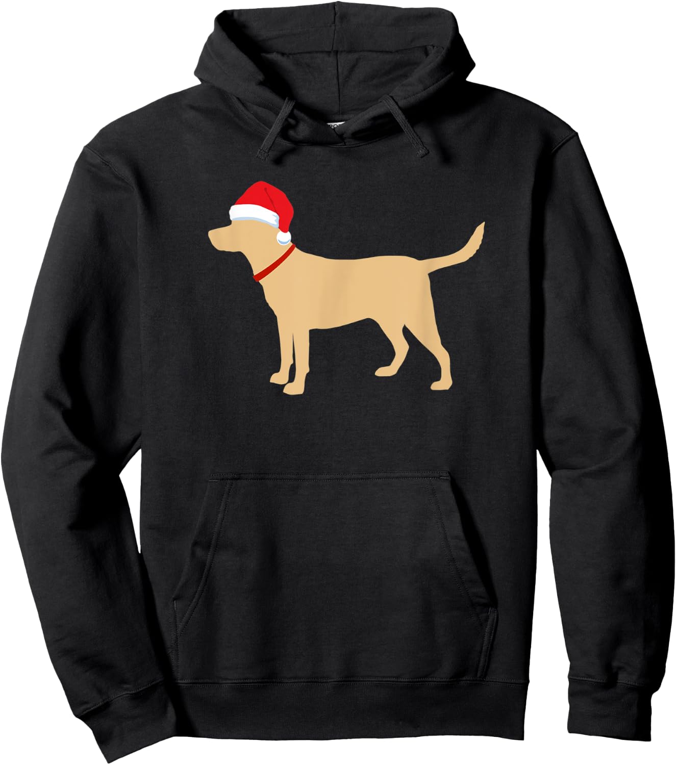 Yellow Lab Santa Hat Cute Labrador Christmas Gift Hoodie - Hoodie | Black