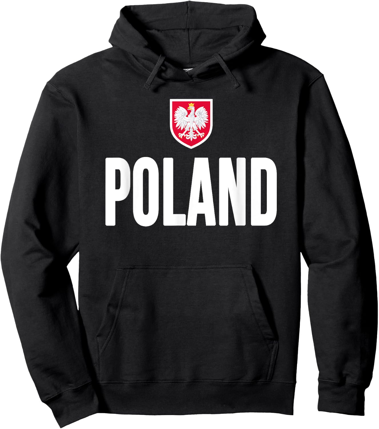 Poland Polska Polish Flag Souvenir Gift Love Hoodie - Hoodie | Black