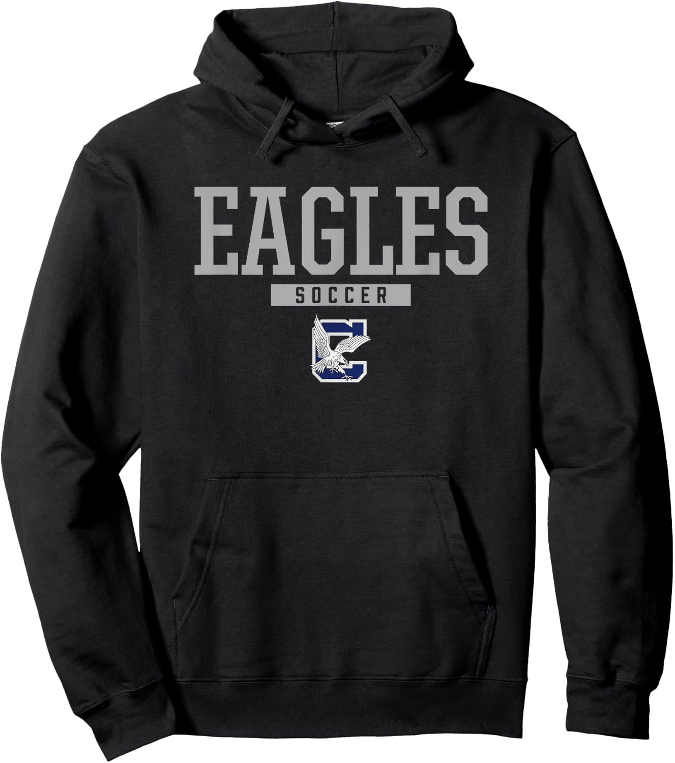 Clover Eagles Logo Soccer HS Hoodie - Hoodie | Black