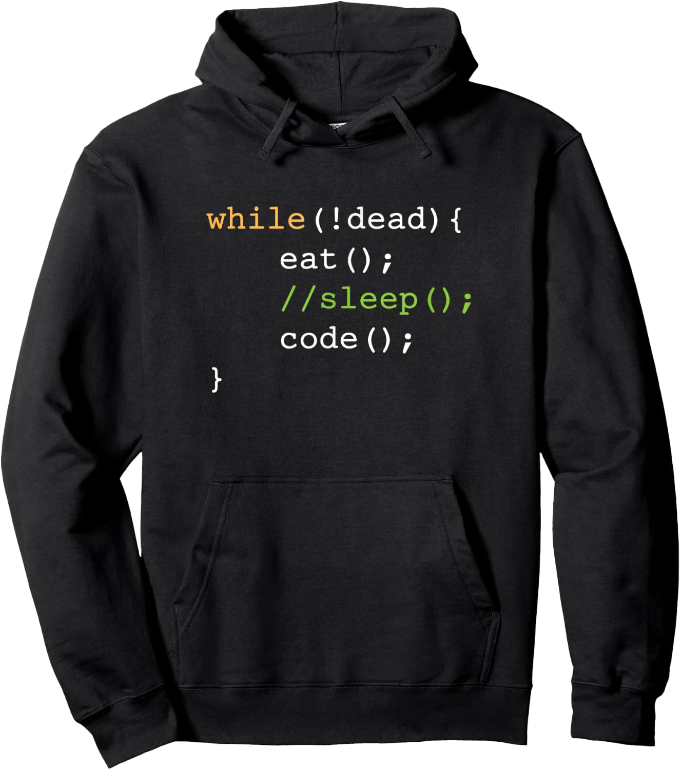 Funny Computer Science Programmer Eat Sleep Code Hoodie - Hoodie | Black
