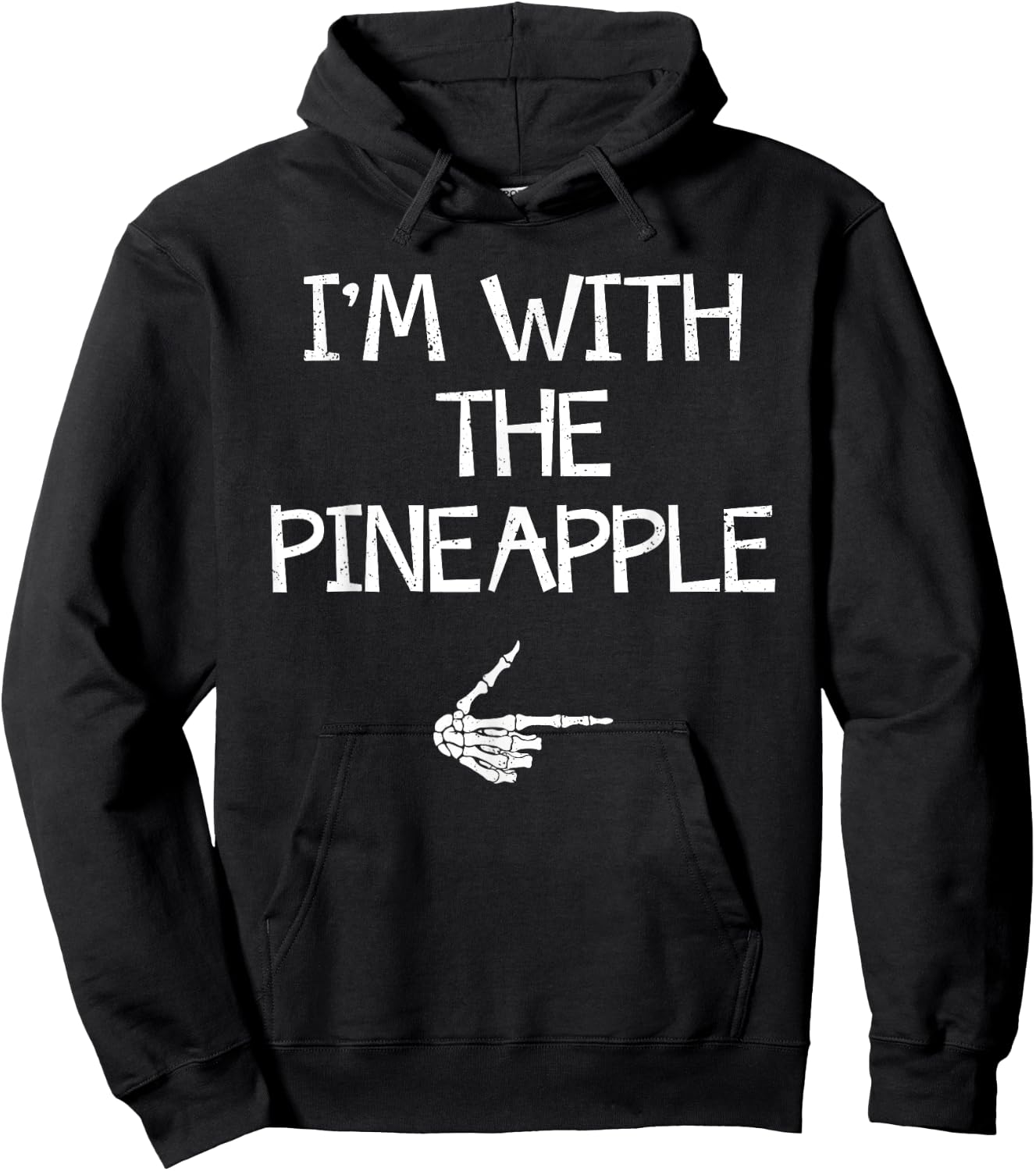 I'm With The Pineapple Halloween Costume Couples Matching Hoodie - Hoodie | Black