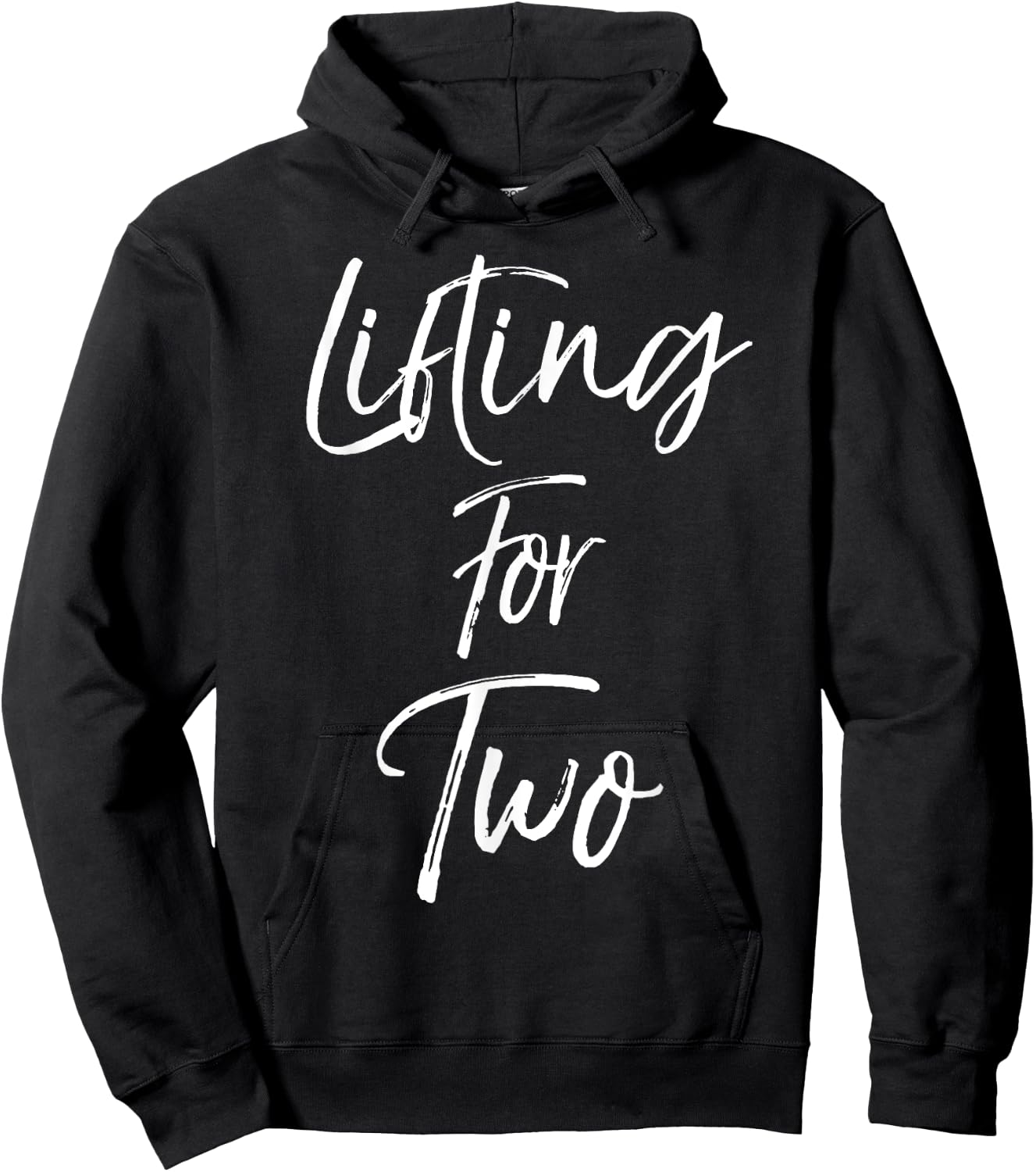 Lifting for Two Shirt Fun Cute Pregnancy Pregnant Hoodie - Hoodie | Black