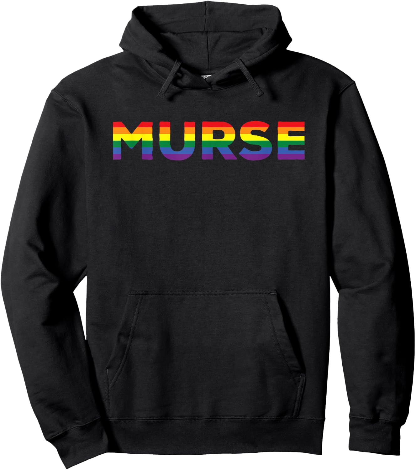 Funny Murse Gay Nurse Gift Male Nurse Rainbow Pride Flag Hoodie - Hoodie | Black