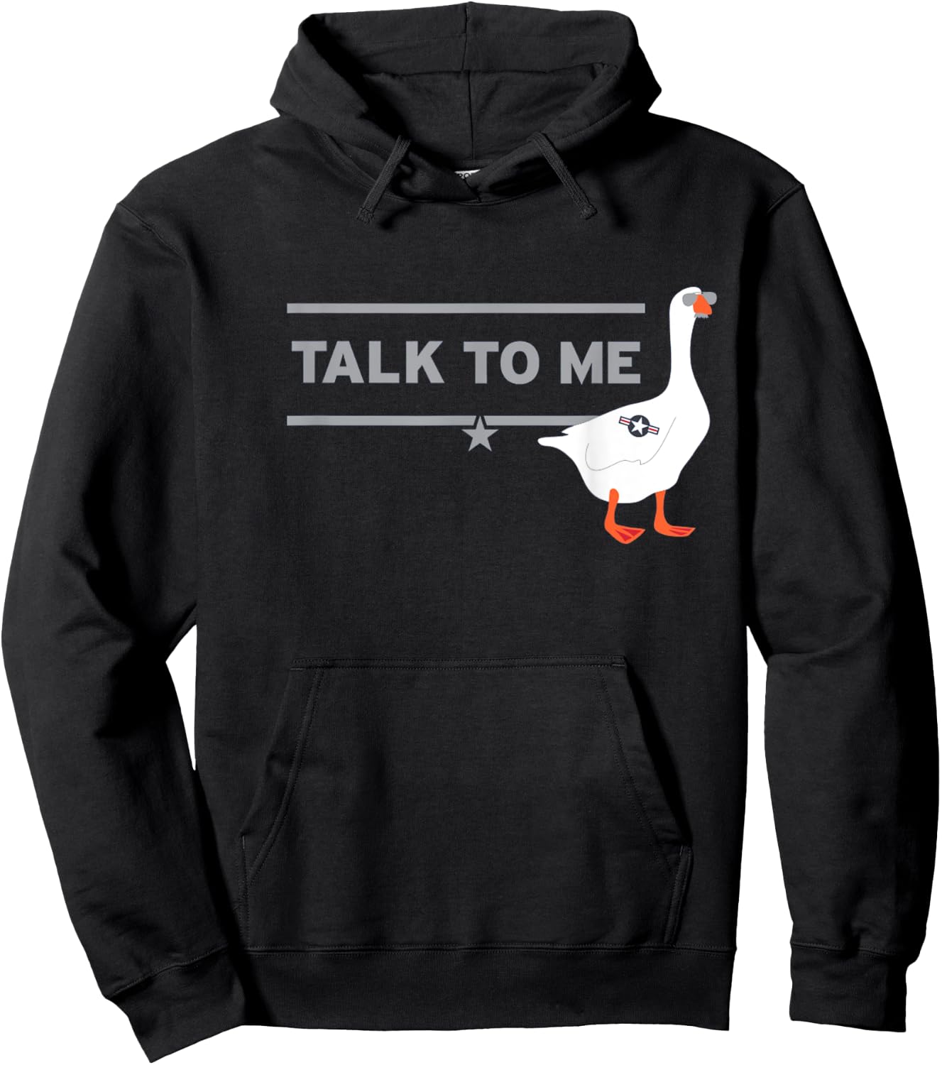 Talk to me, Goose Funny Gift Hoodie - Hoodie | Black