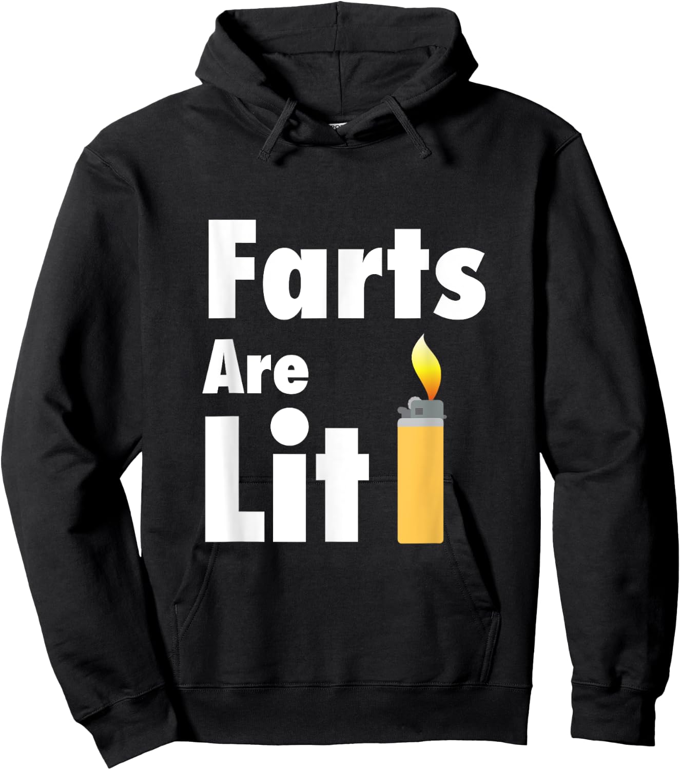 Funny Fart - Farts Are Lit - Lighter Hoodie - Hoodie | Black