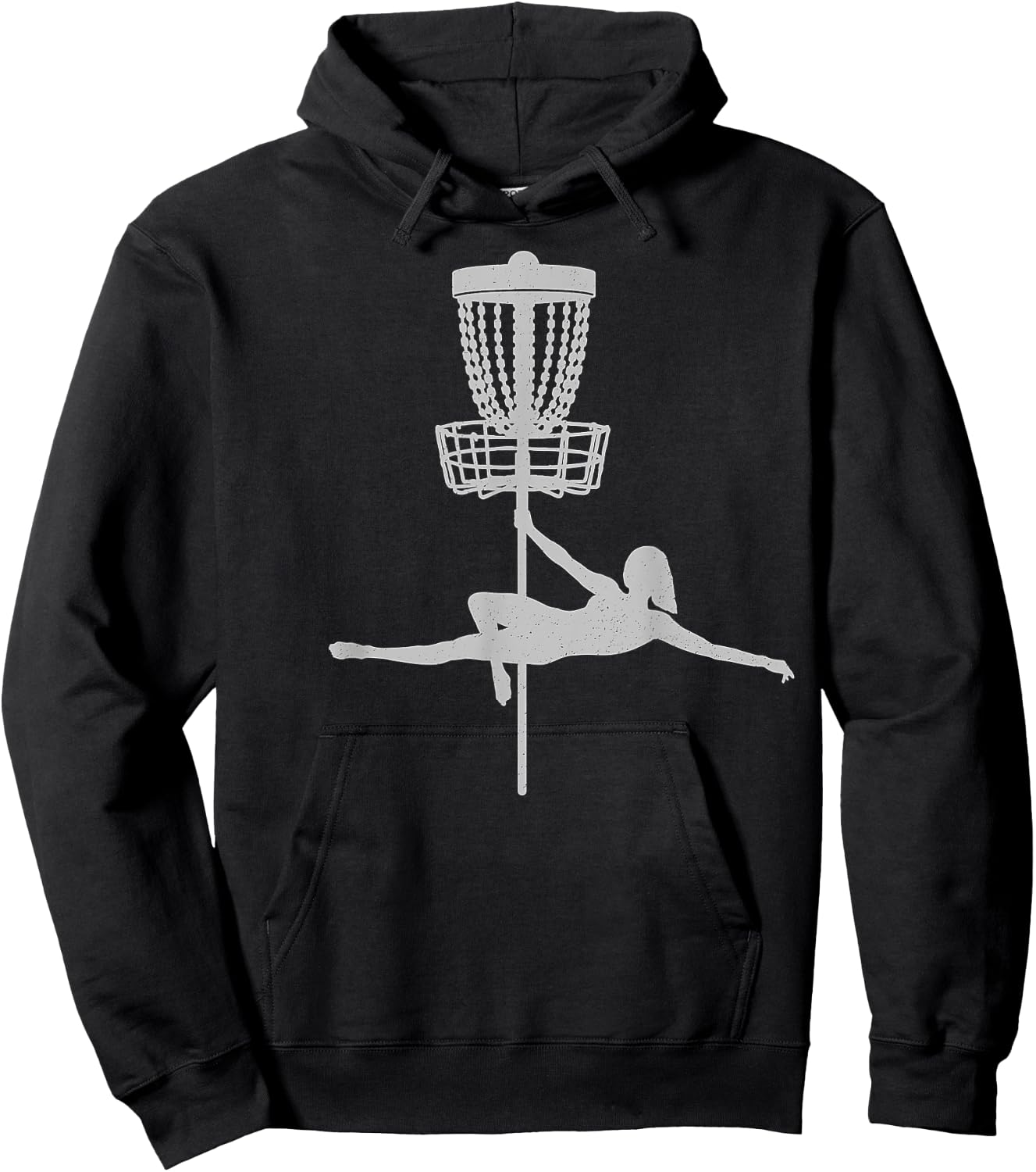 Disc Golfer Pole Dancer Shirt Funny Vintage Disc Golfing Hoodie - Hoodie | Black