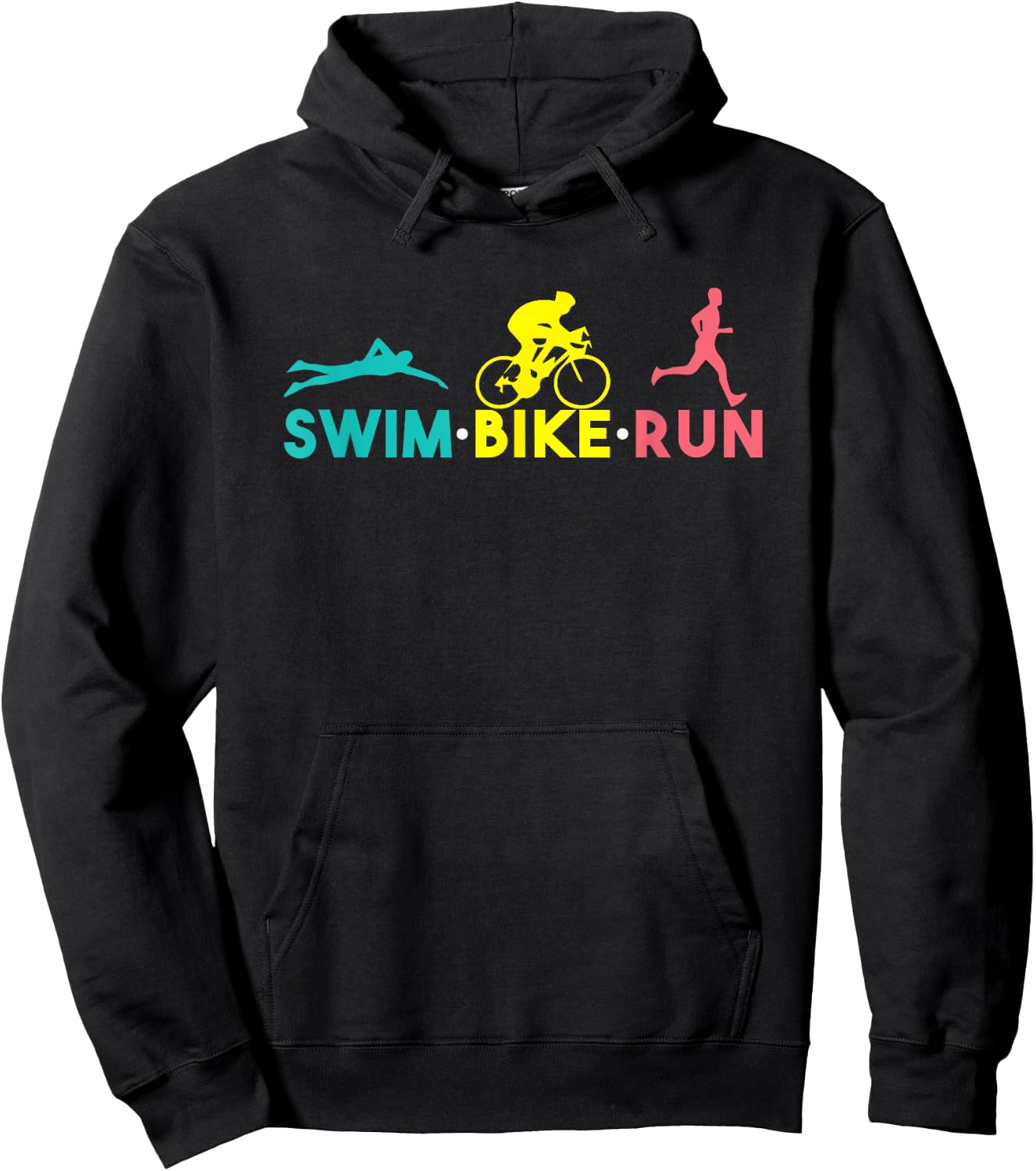 Swim Bike Run Sport Runner Cyclist Swimmer Triathlon gift Hoodie - Hoodie | Black