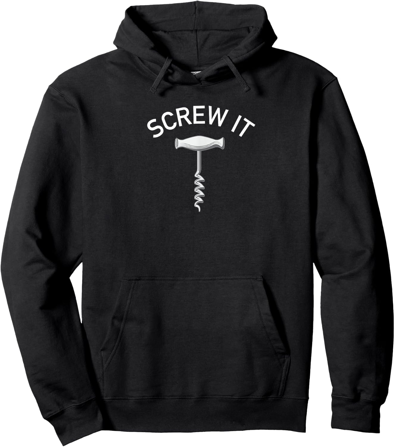 Screw It, Wine Not Corkscrew Hoodie - Hoodie | Black